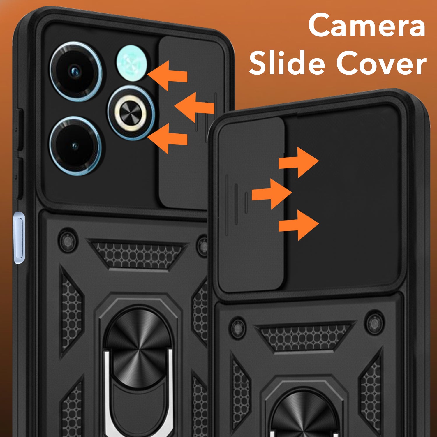 For Infinix Hot 40i Back Cover Case (Hybrid Dual Armor Polycarbonate)