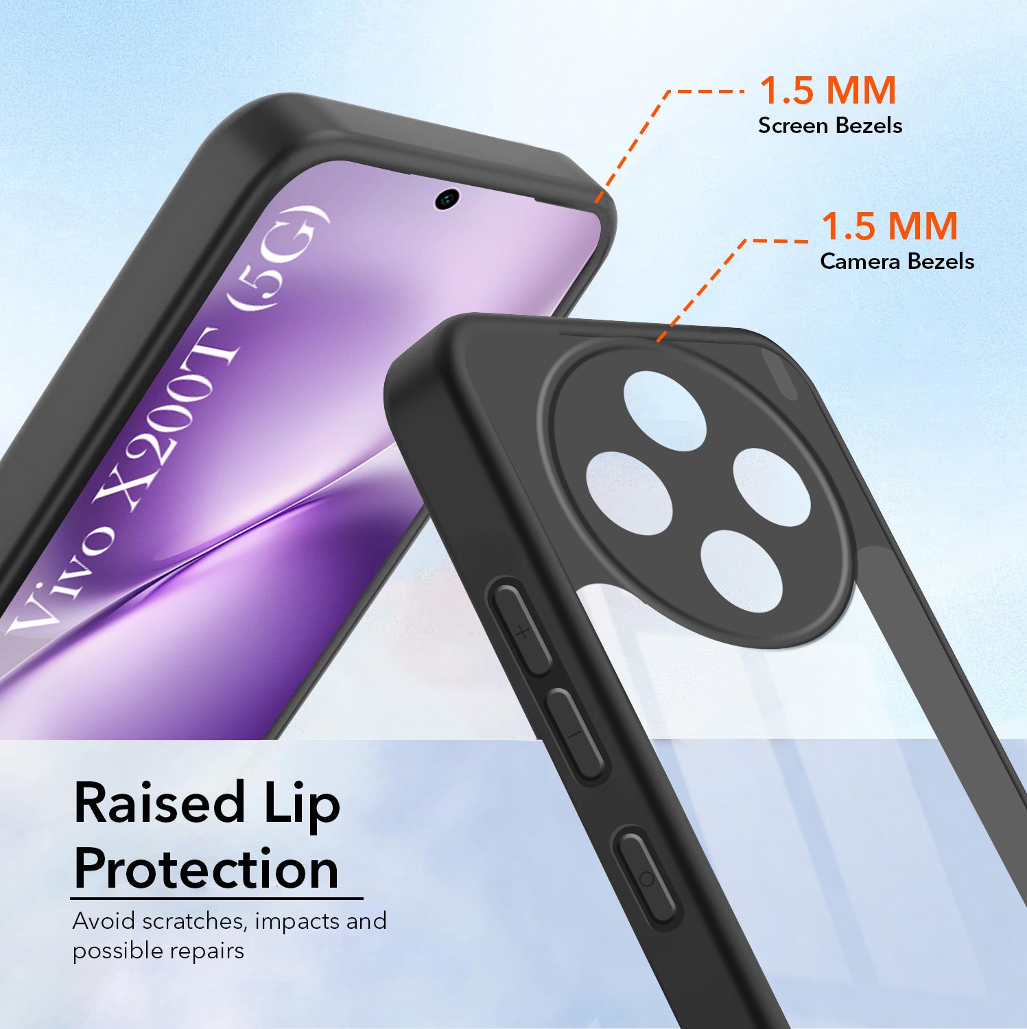 For Vivo X200T Back Cover Case Ultra-Hybrid (Lifetime Anti Yellow | Anti Scratch | Crystal Clear Shockproof)