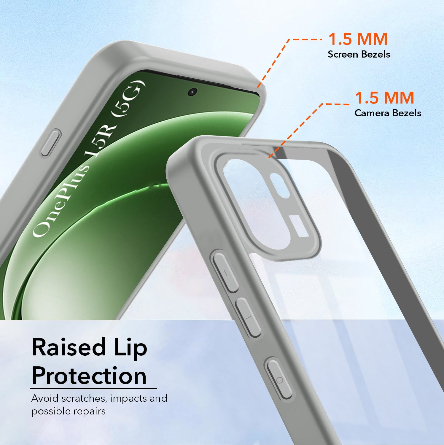 For OnePlus 15R Back Cover Case Ultra-Hybrid (Lifetime Anti Yellow | Anti Scratch | Crystal Clear Shockproof)