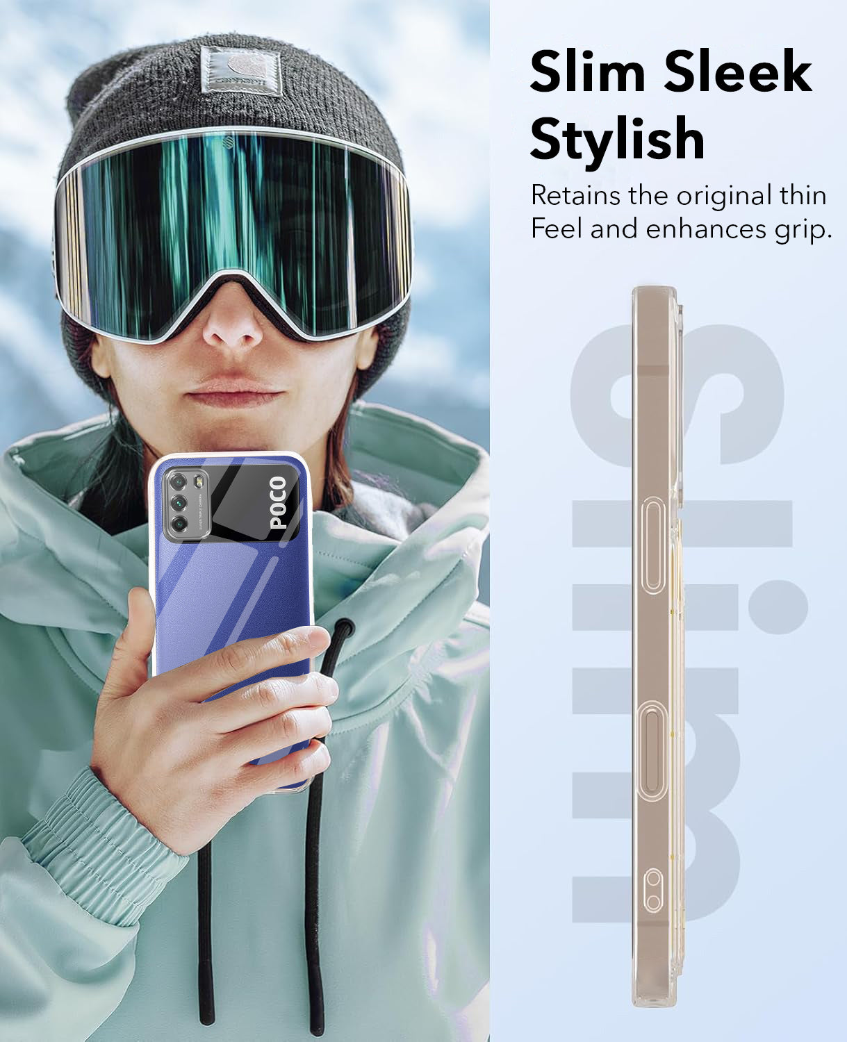 For Xiaomi Poco M3 Back Cover Case (Hard Anti Yellow Clear Case | Sleek Hard Crystal Clear | Drop & Camera Protection | Shockproof Polycarbonate)