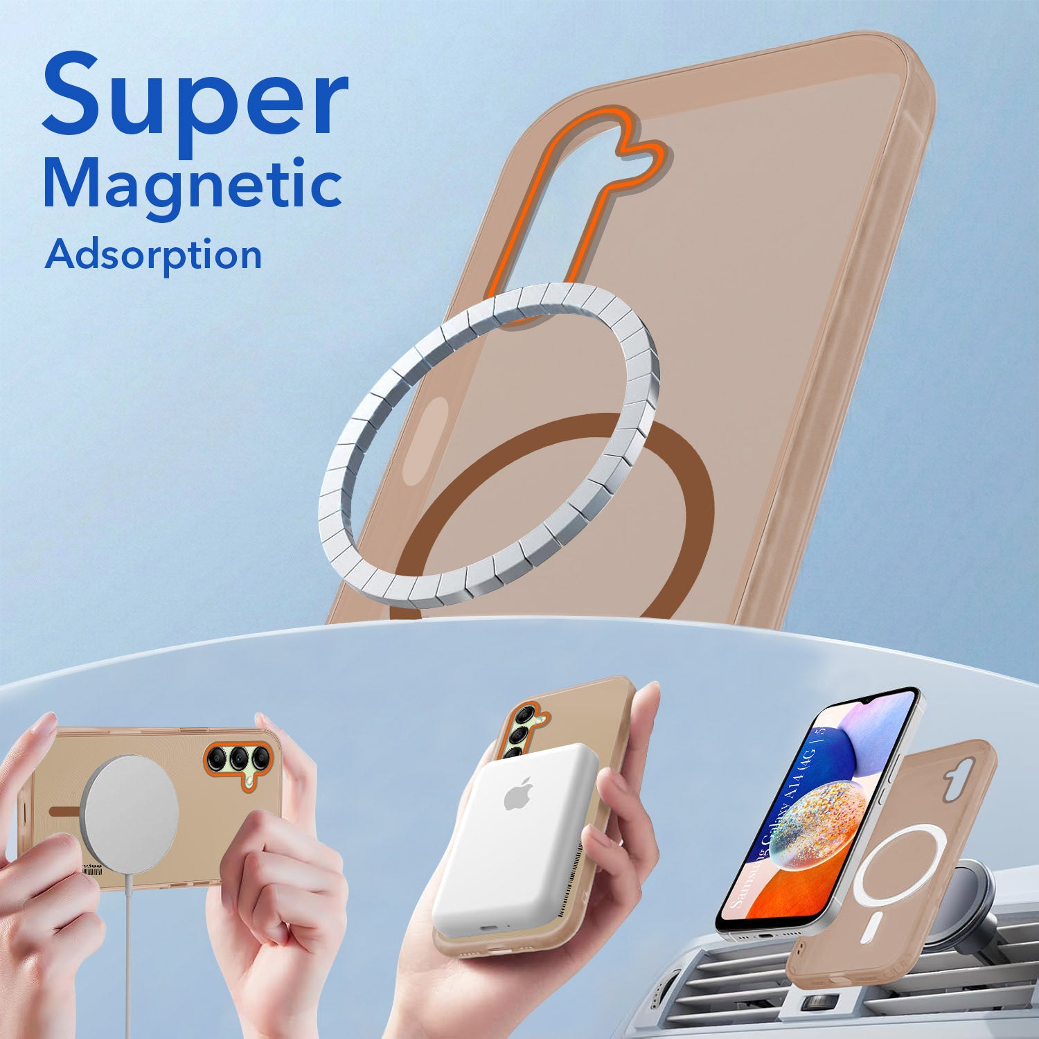 For Samsung Galaxy A14 4G | 5G Back Cover Case (Soft Touch | Camera Bump Protection | MagSafe Compatible | Matte Finish)