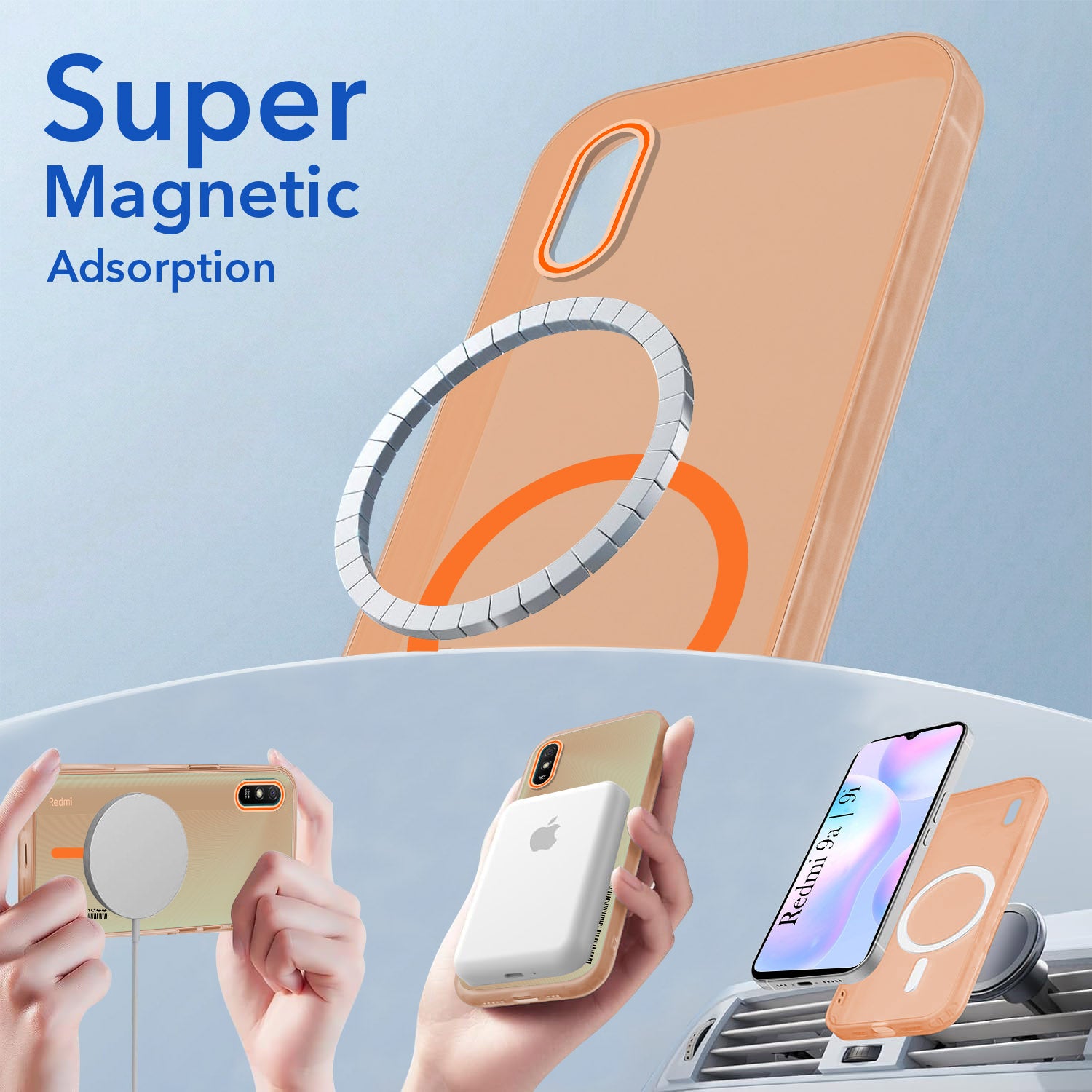 For Xiaomi Mi Redmi 9A | Redmi 9i Back Cover Case (Soft Touch | Camera Bump Protection | MagSafe Compatible | Matte Finish)
