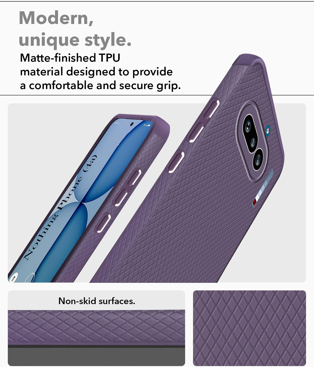 For Nothing Phone 4A 5G Back Cover Case Liquid Silicone (Camera Protection | Side Grip Texture | Soft and Flexible)