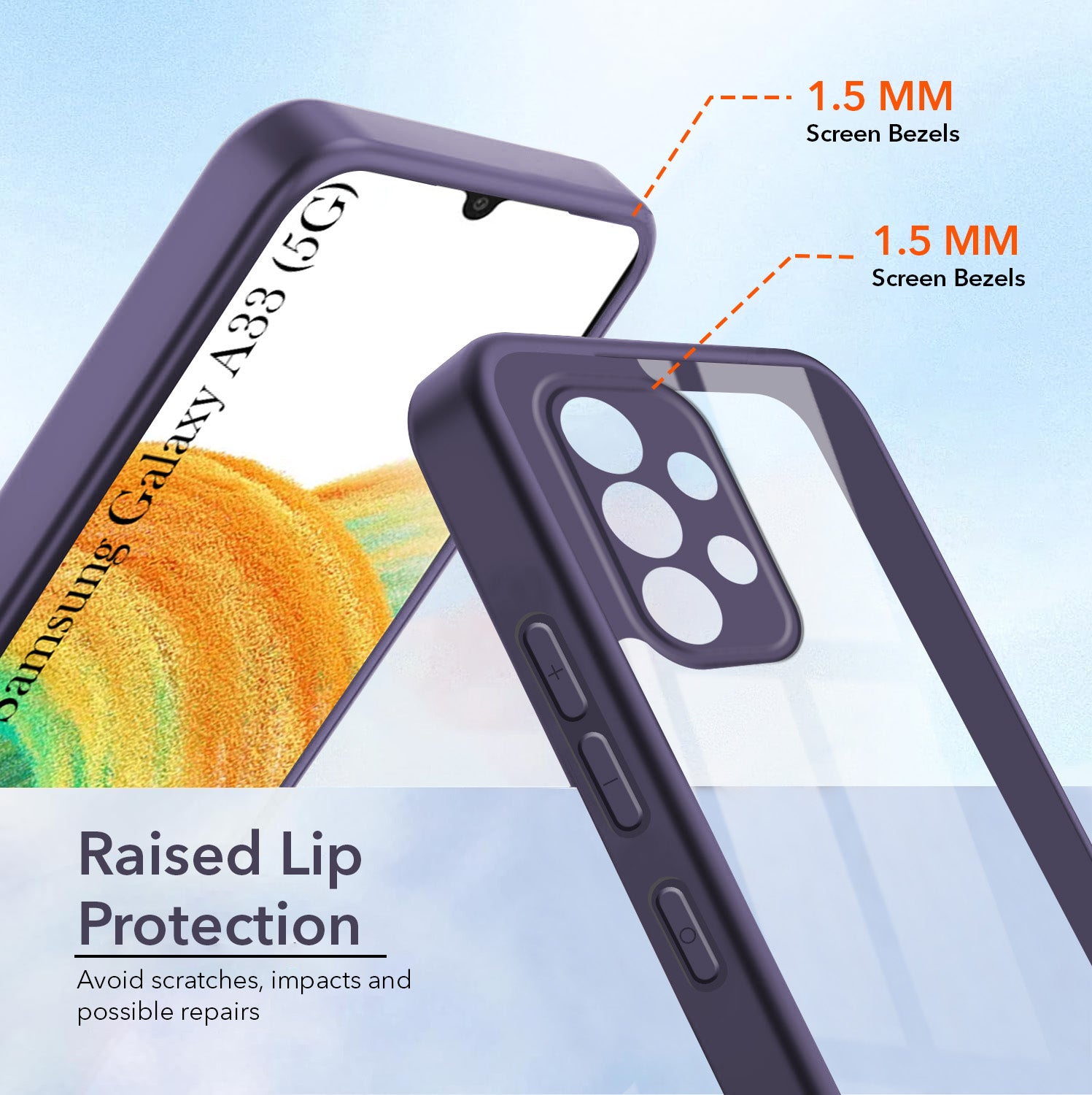 For Samsung Galaxy A33 5G Back Cover Case Ultra-Hybrid (Lifetime Anti Yellow | Anti Scratch | Crystal Clear Shockproof)