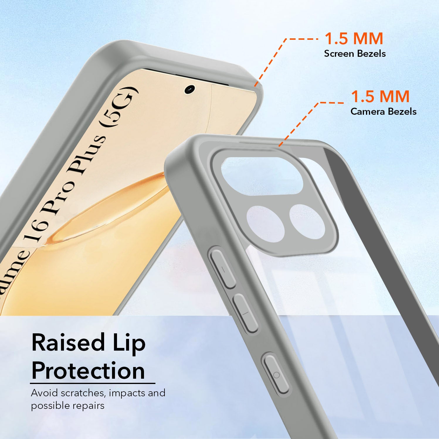 For Realme 16 Pro Plus 5G Back Cover Case Ultra-Hybrid (Lifetime Anti Yellow | Anti Scratch | Crystal Clear Shockproof)