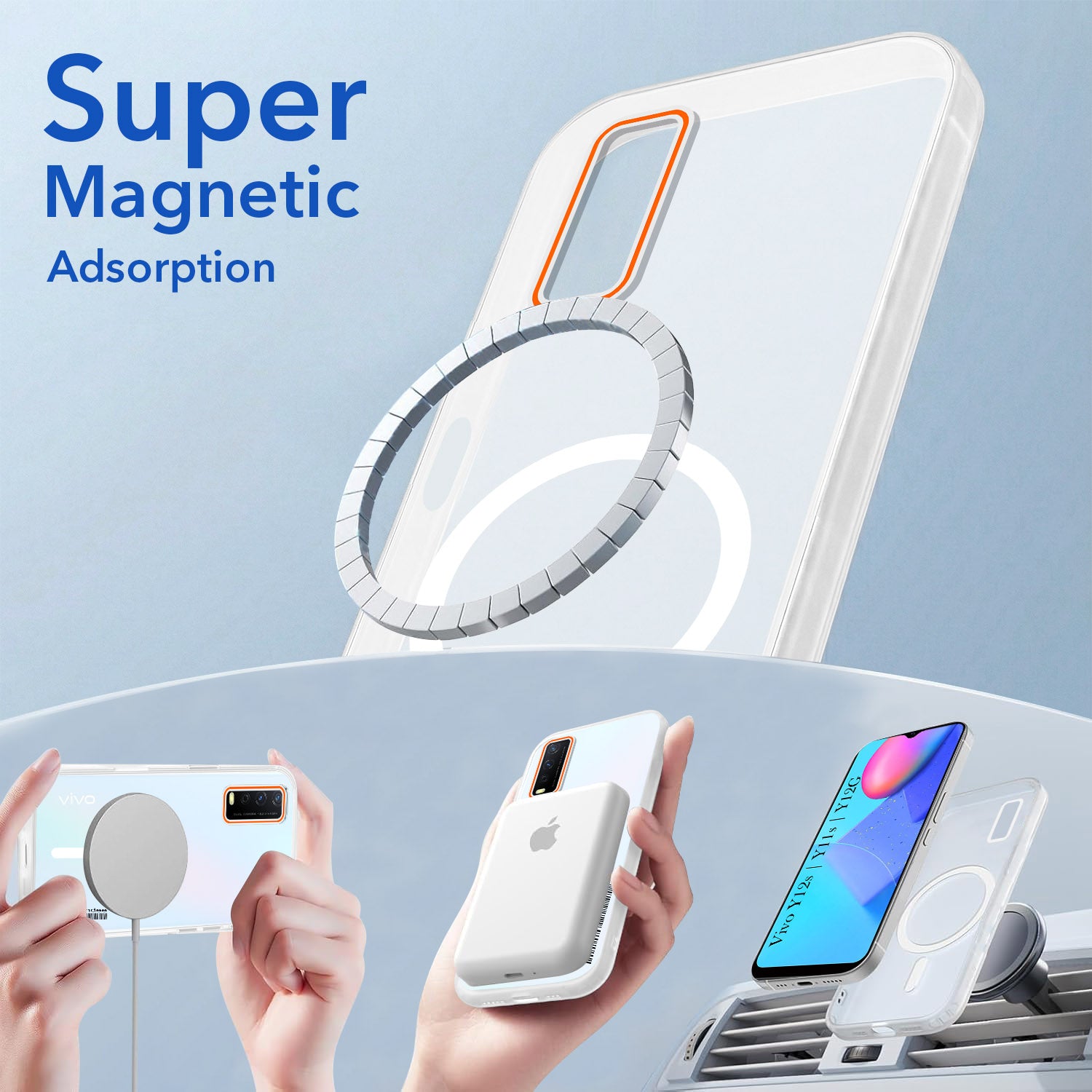For Vivo Y12s | Y11s | Y12G Back Cover Case (Soft Touch | Camera Bump Protection | MagSafe Compatible | Matte Finish)