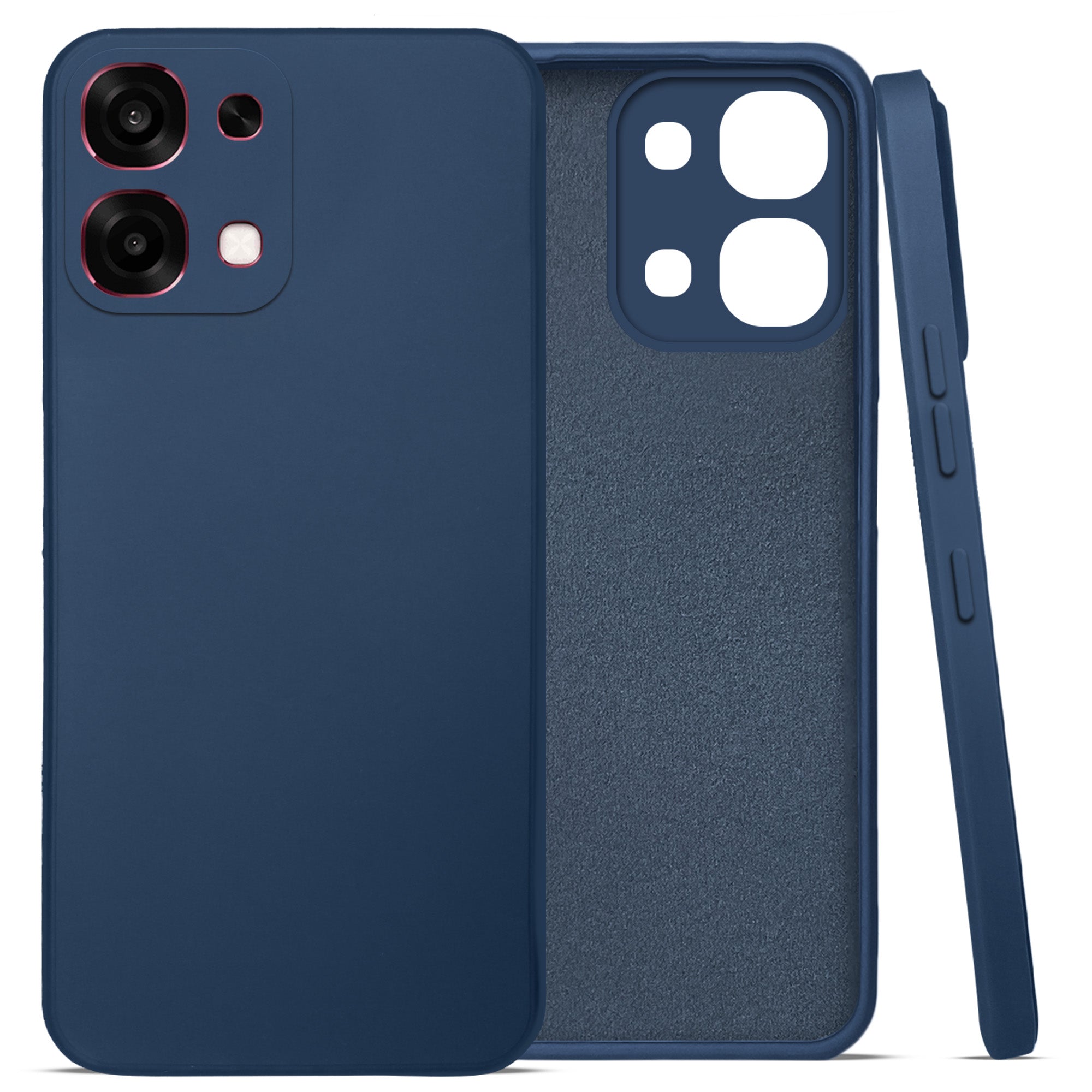 For Oppo F31 5G Back Cover Case (Matte Finish Silicone with Inside Fiber cloth)