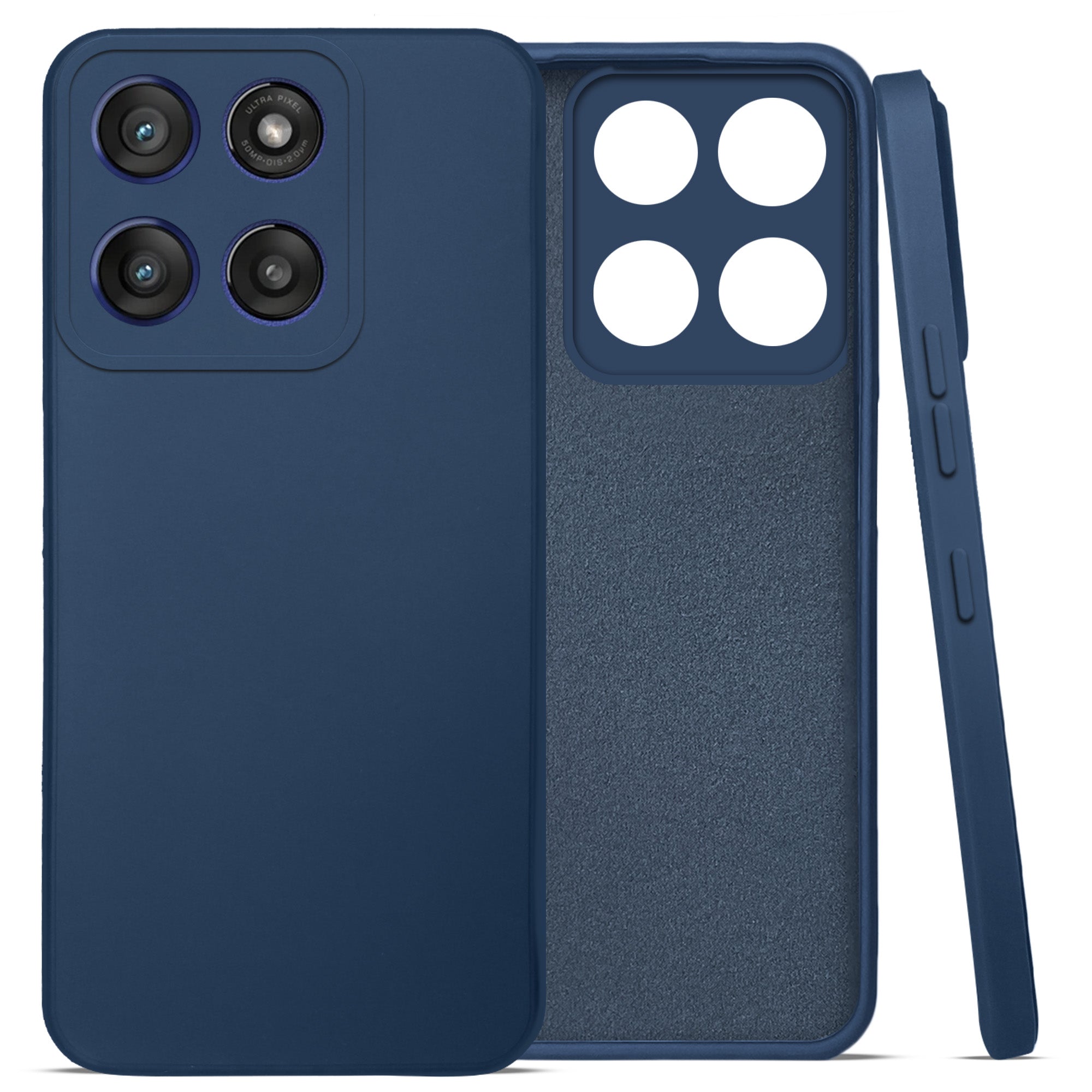 For Motorola Moto Edge 60 Stylus Back Cover Case (Matte Finish Silicone with Inside Fiber cloth)