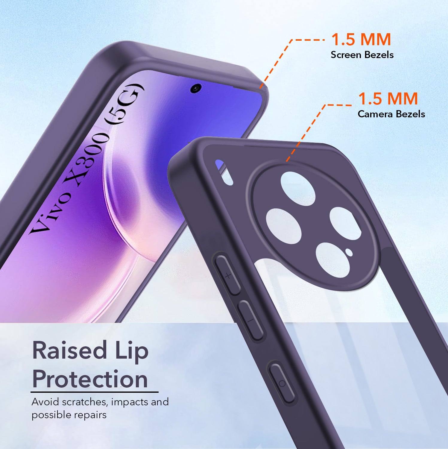 For Vivo X300 5G Back Cover Case Ultra-Hybrid (Lifetime Anti Yellow | Anti Scratch | Crystal Clear Shockproof)