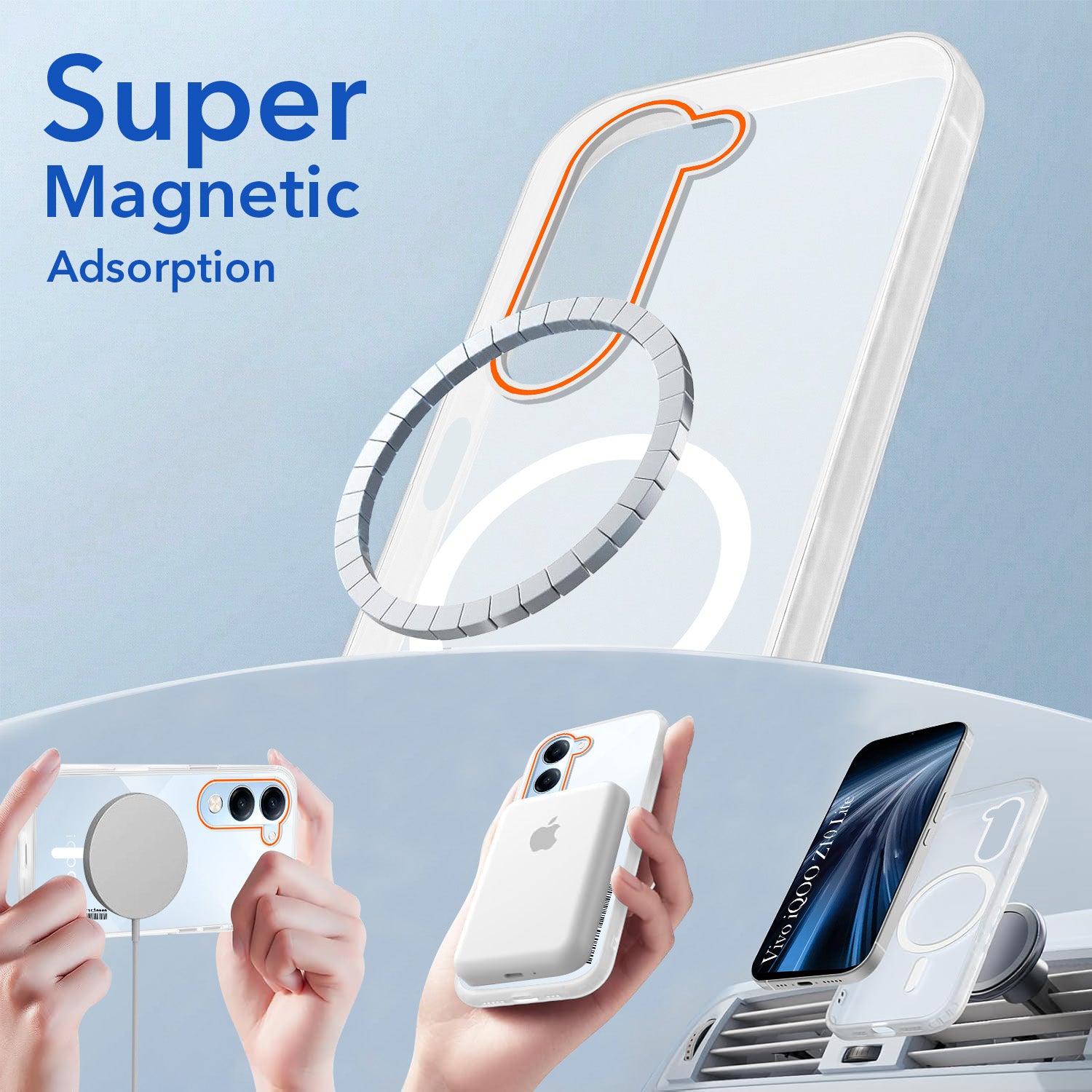 For Vivo iQOO Z10 Lite Back Cover Case (Soft Touch | Camera Bump Protection | MagSafe Compatible | Matte Finish)