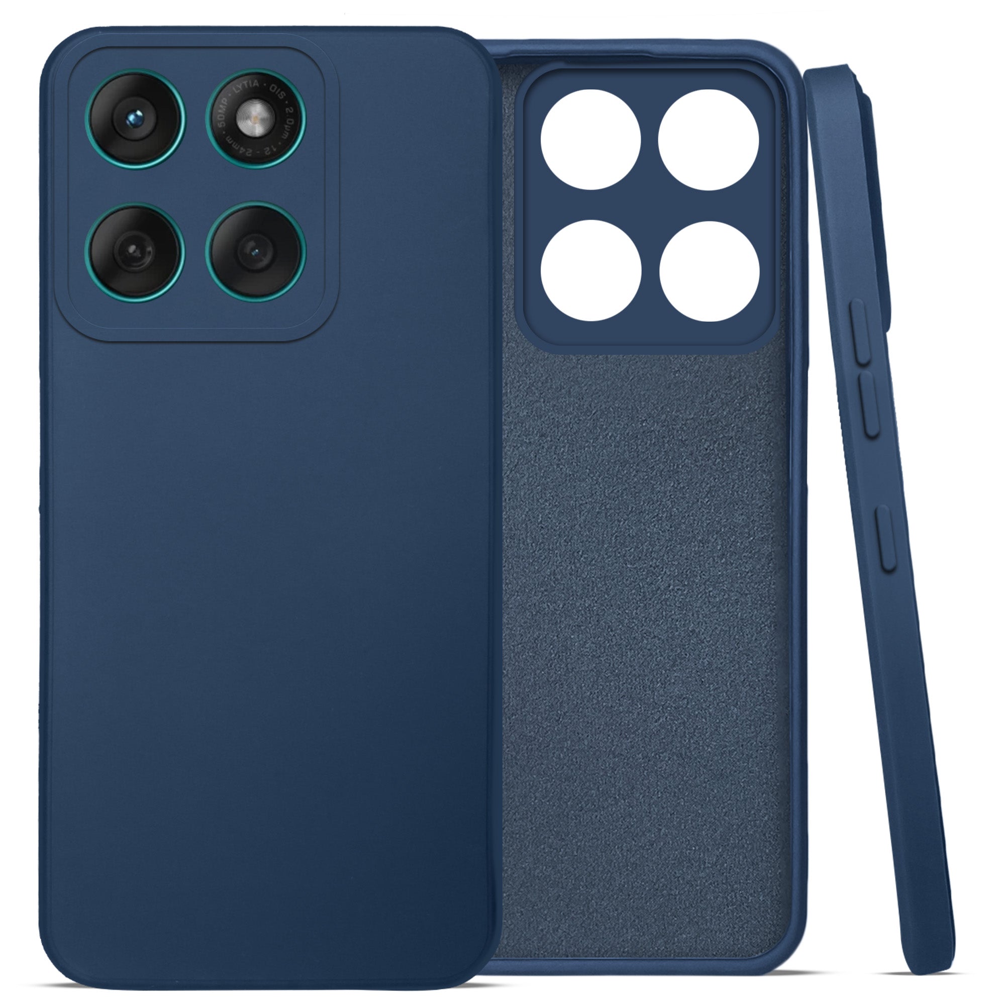For Motorola Moto Edge 60 Fusion Back Cover Case (Matte Finish Silicone with Inside Fiber cloth)