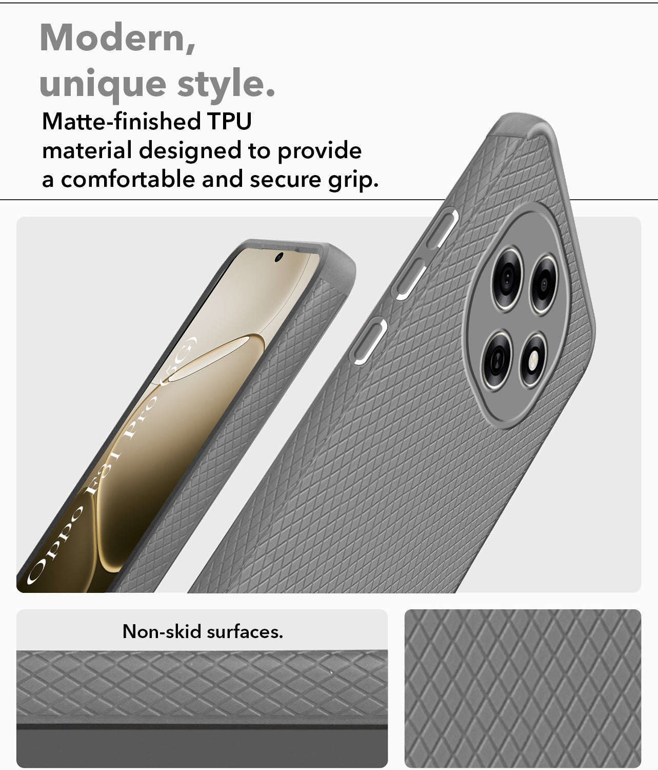 For Oppo F31 Pro Back Cover Case Liquid Silicone (Camera Protection | Side Grip Texture | Soft and Flexible)