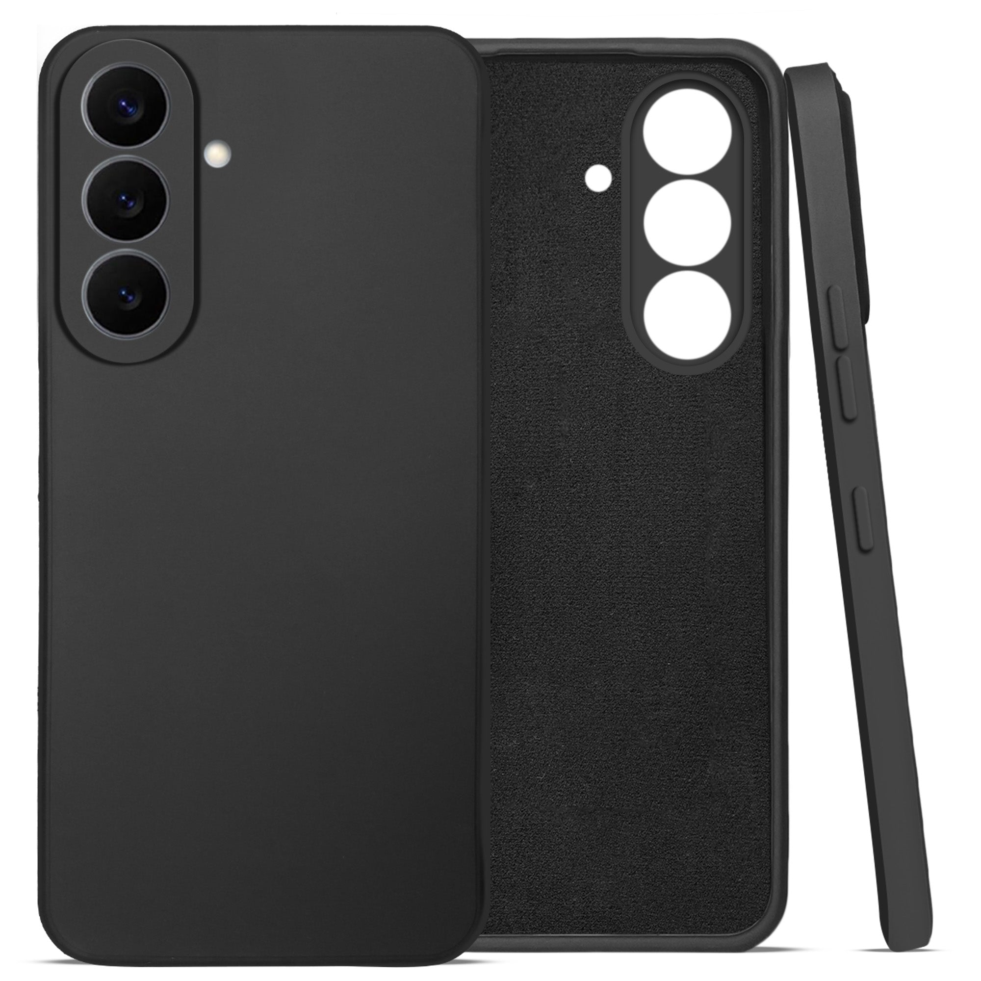 For Samsung Galaxy S26 5G Back Cover Case (Matte Finish Silicone with Inside Fiber cloth)