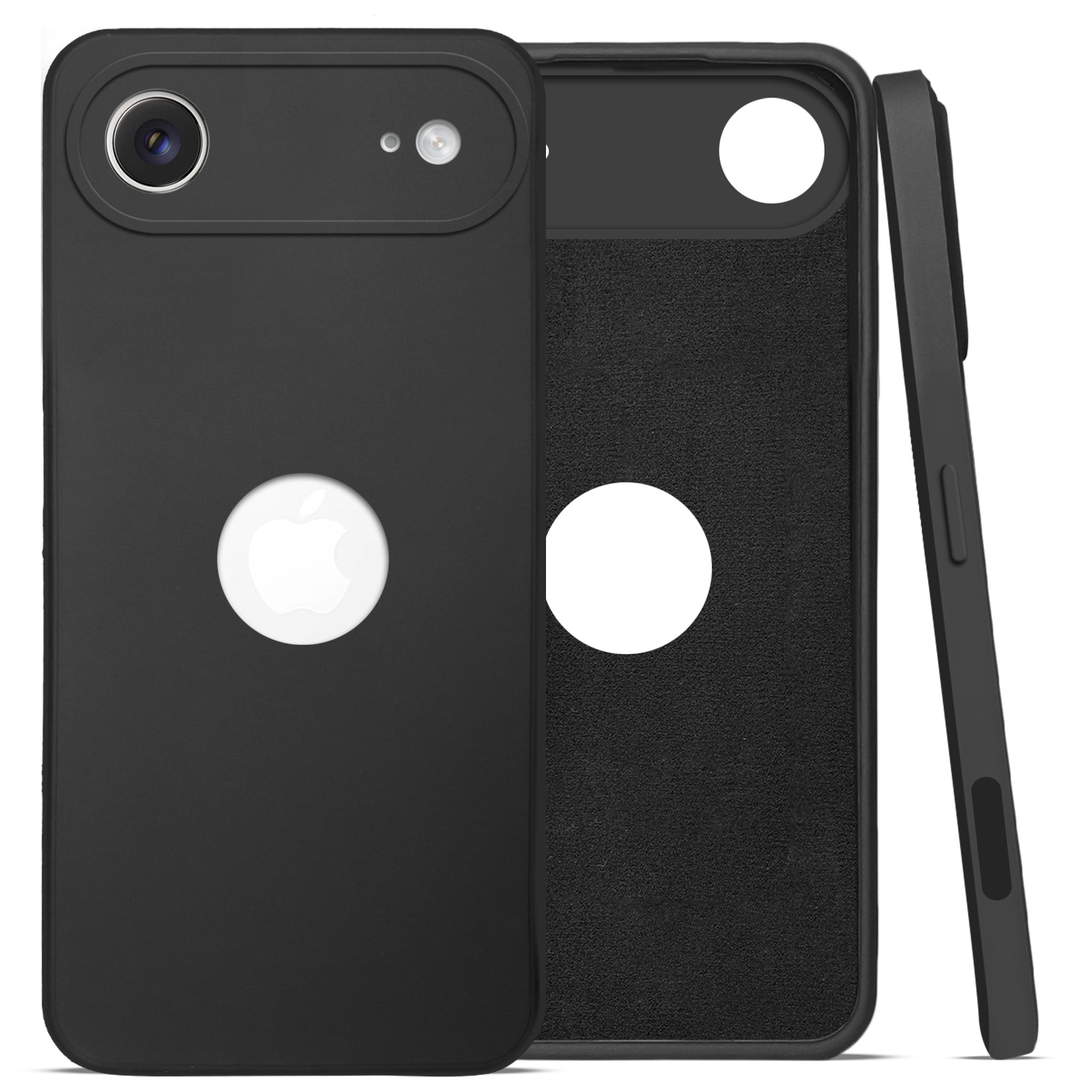 For Apple iPhone 17 Air Back Cover Case (Matte Finish Silicone with Inside Fiber cloth)