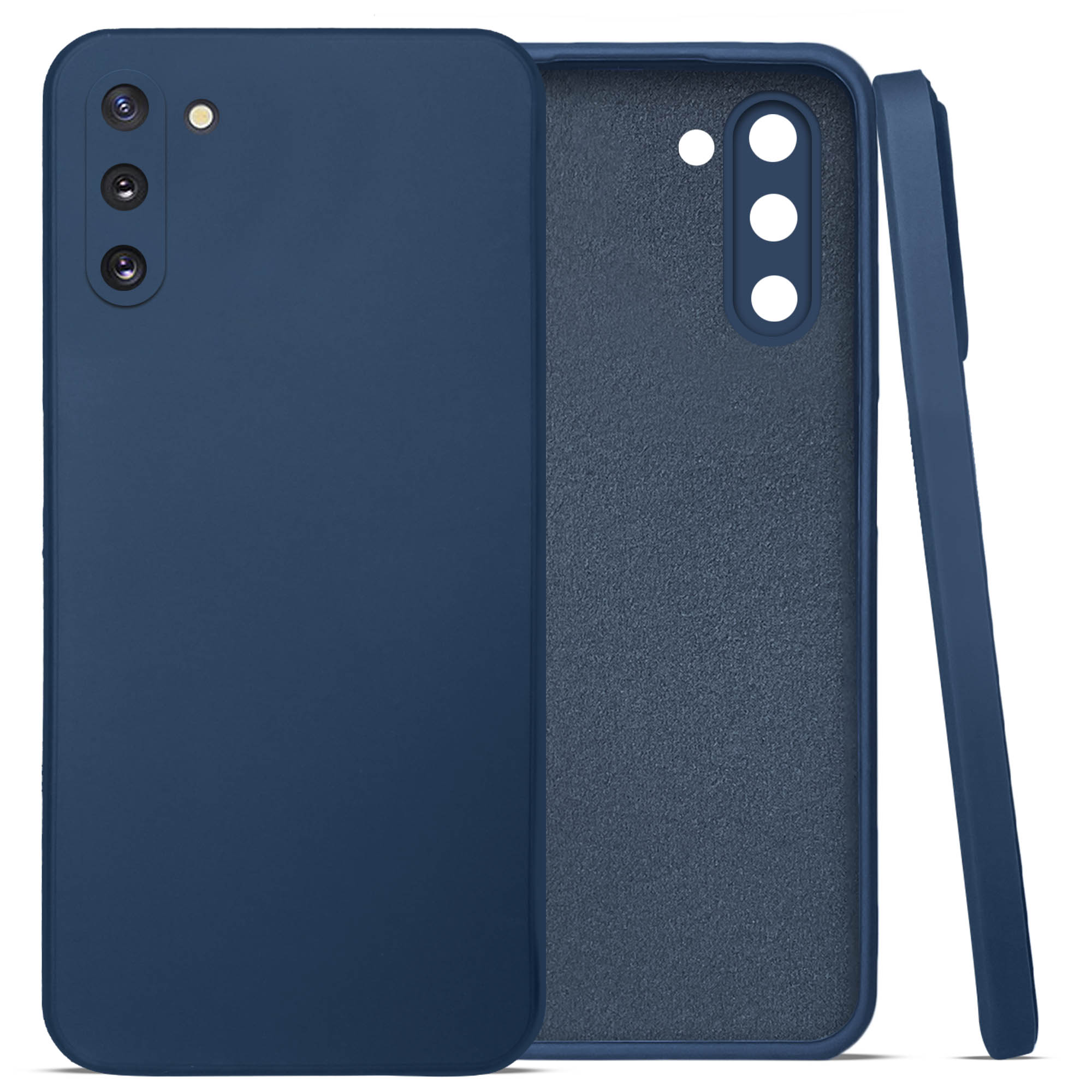 For Samsung Galaxy Note 10 Lite Back Cover Case (Matte Finish Silicone with Inside Fiber cloth)