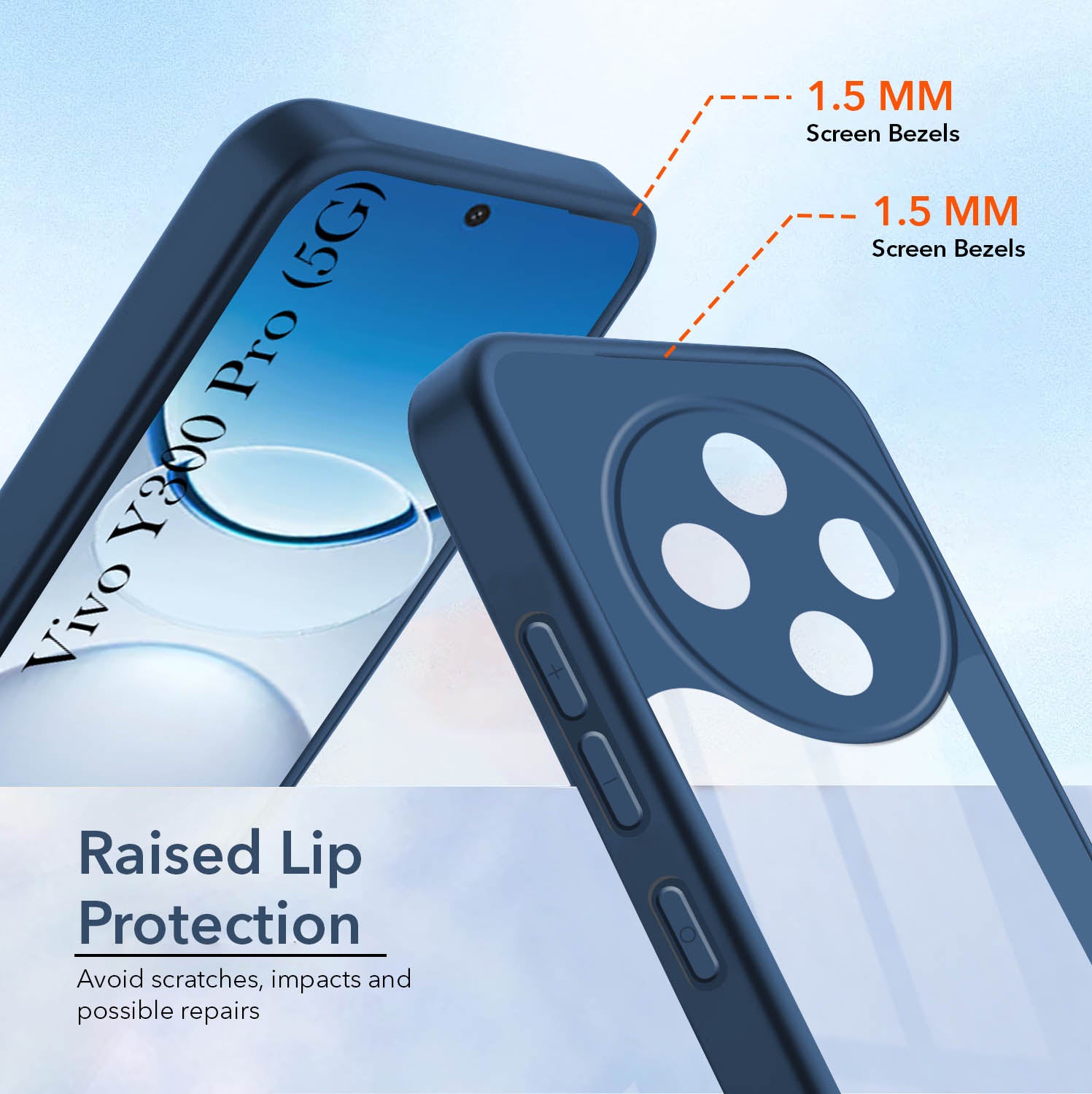 For Vivo Y300 Pro Back Cover Case (Lifetime Anti Yellow | Anti Scratch | Crystal Clear Shockproof)