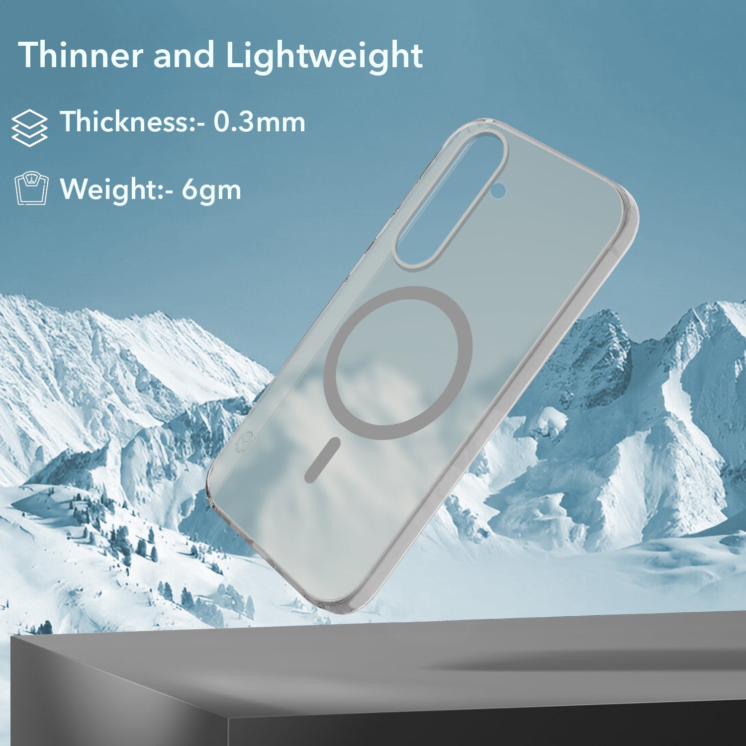 For Samsung Galaxy S23 Plus Back Cover Case Crystal (Frosted Matte Feel | MagSafe Compatible Wireless Charging)