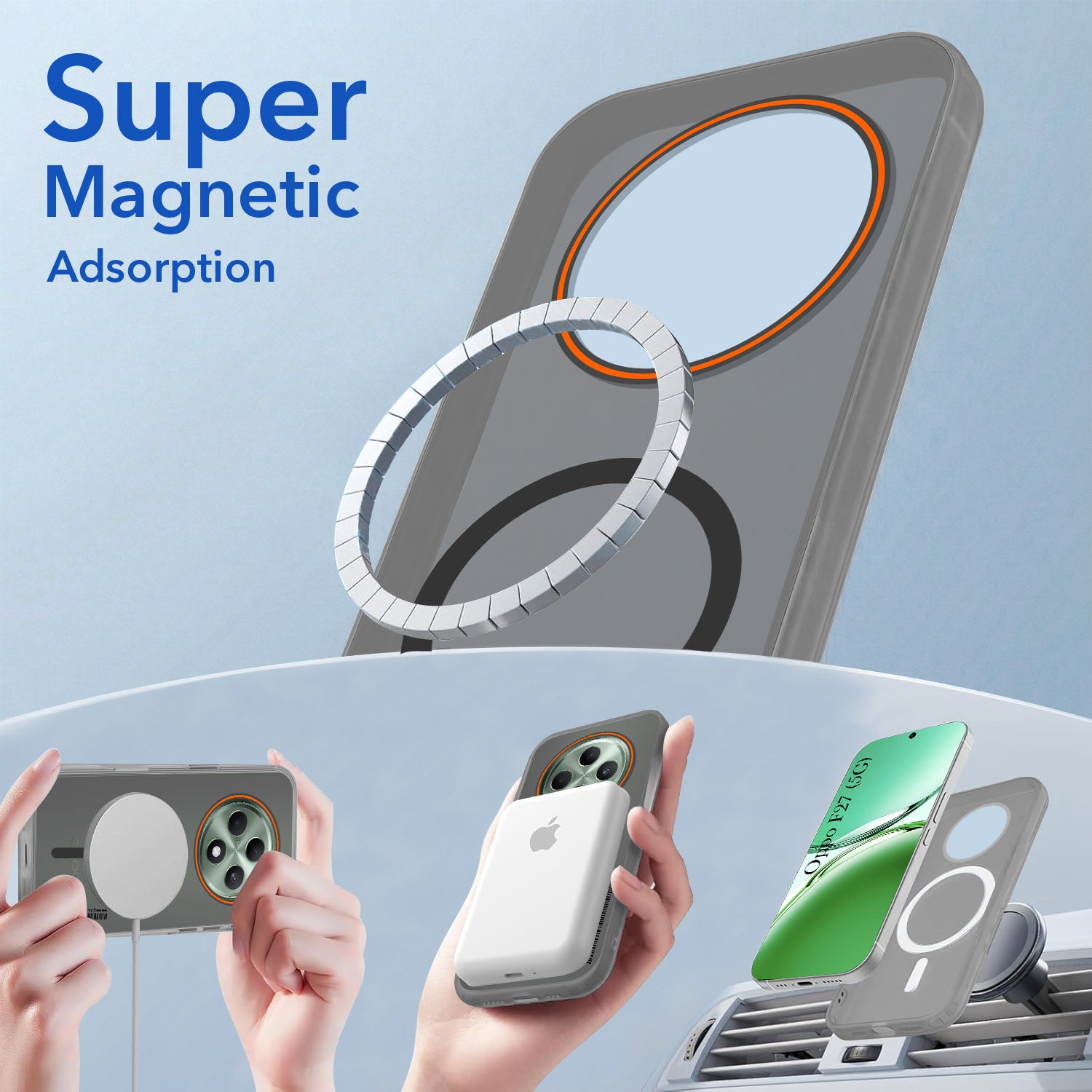 For Oppo F27 5G Back Cover Case (Soft Touch | Camera Bump Protection | MagSafe Compatible | Matte Finish)