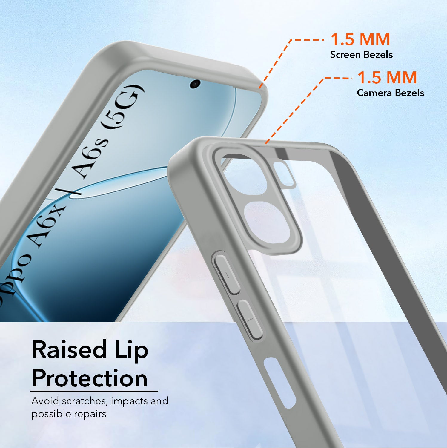 For Oppo A6X | Oppo A6s Back Cover Case Ultra-Hybrid (Lifetime Anti Yellow | Anti Scratch | Crystal Clear Shockproof)