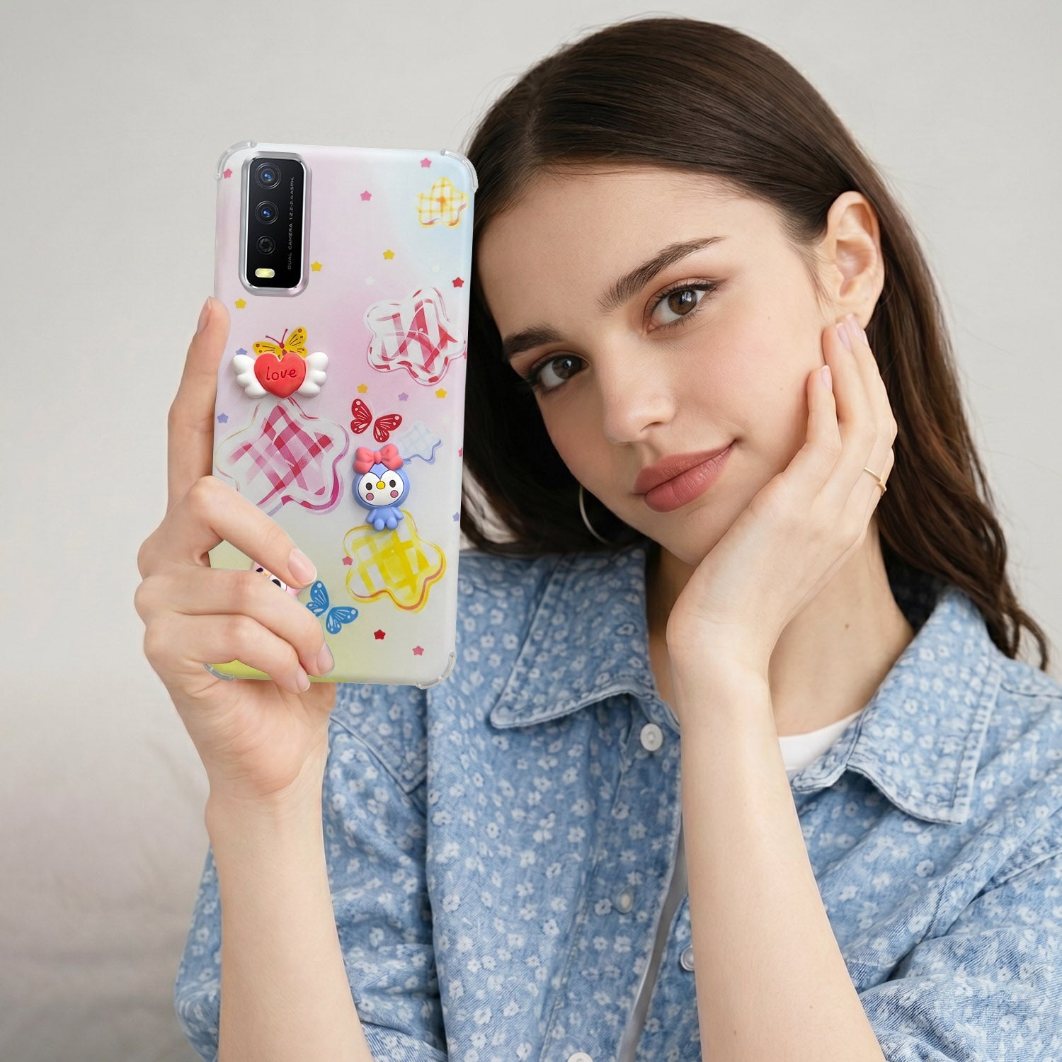 For Vivo Y12s | Y11s | Y12G Back Cover Case (3D Cute Cartoons | Hard Back Side Soft | Matte Premium Finish | HD Printing)