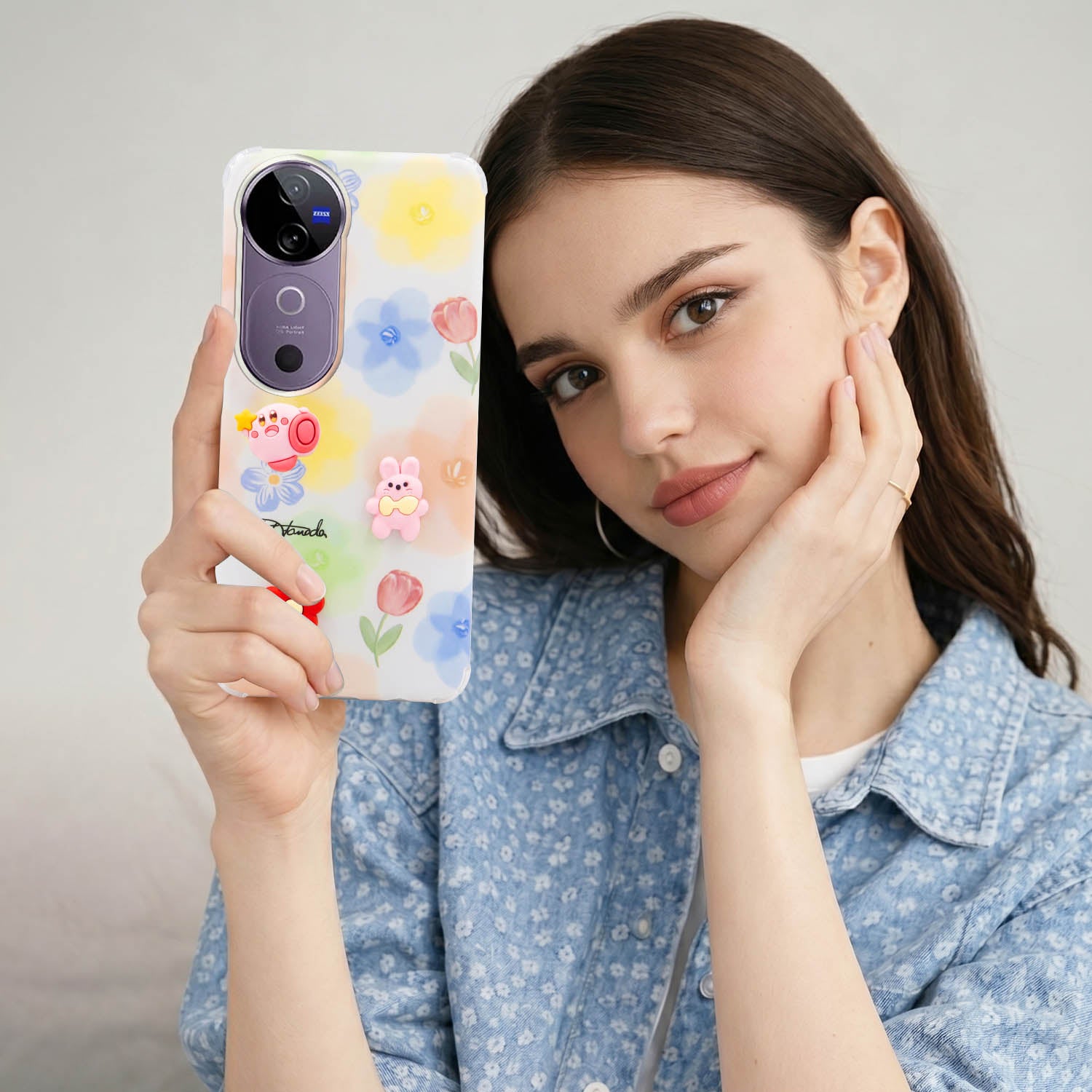 For Vivo V40 | Vivo V40 Pro 5G Back Cover Case (3D Cute Cartoons | Hard Back Side Soft | Matte Premium Finish | HD Printing)