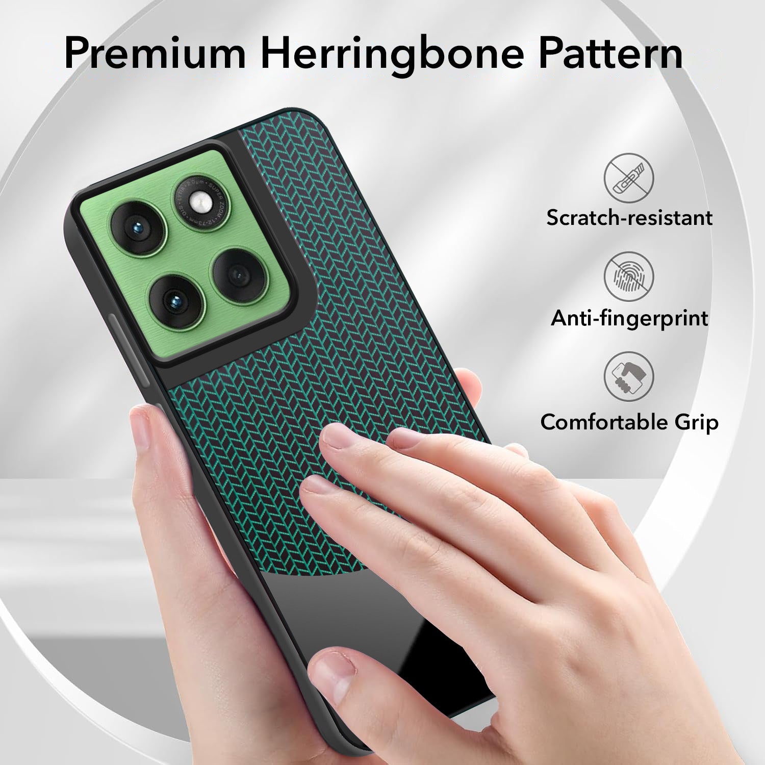For Motorola Moto Edge 60 Back Cover Case (Elegant PU Leather Finish | Premium Minimalist Professional | Camera Protection Bump)