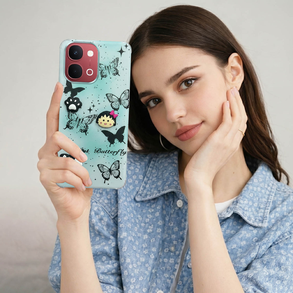 For Vivo Y31T 5G Back Cover Case (3D Cute Cartoons | Hard Back Side Soft | Matte Premium Finish | HD Printing)
