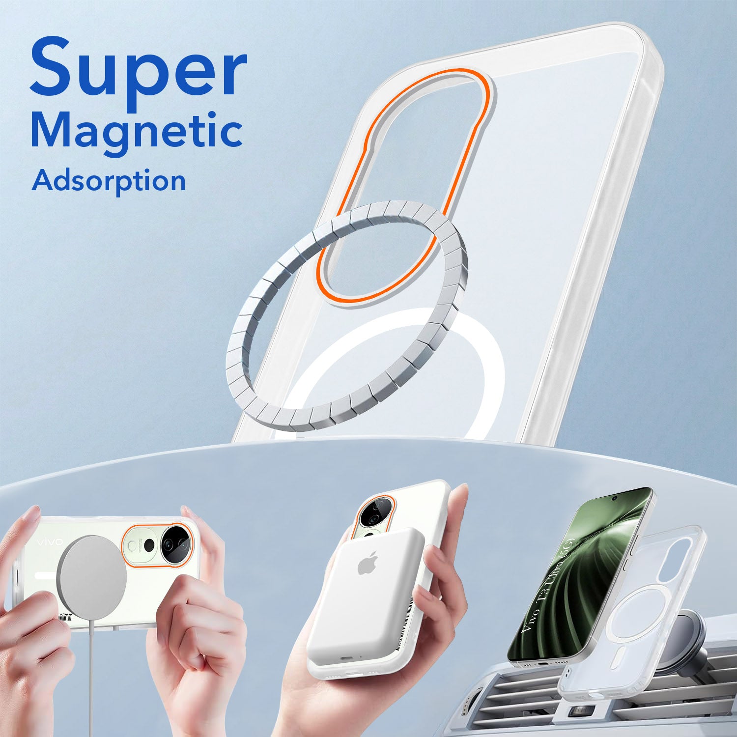 For Vivo T3 Ultra Back Cover Case (Soft Touch | Camera Bump Protection | MagSafe Compatible | Matte Finish)