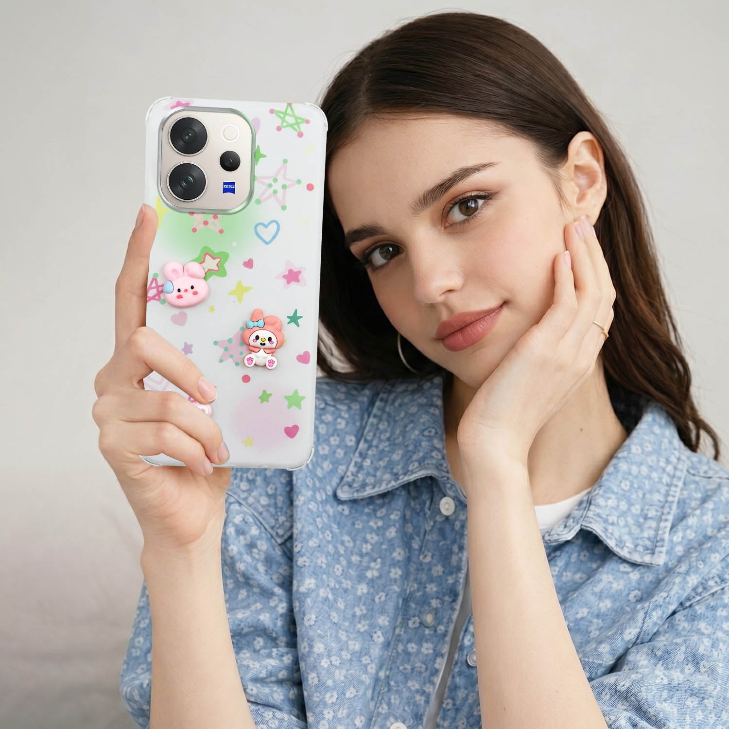 For Vivo V70 | Vivo V70 Elite 5G Back Cover Case (3D Cute Cartoons | Hard Back Side Soft | Matte Premium Finish | HD Printing)