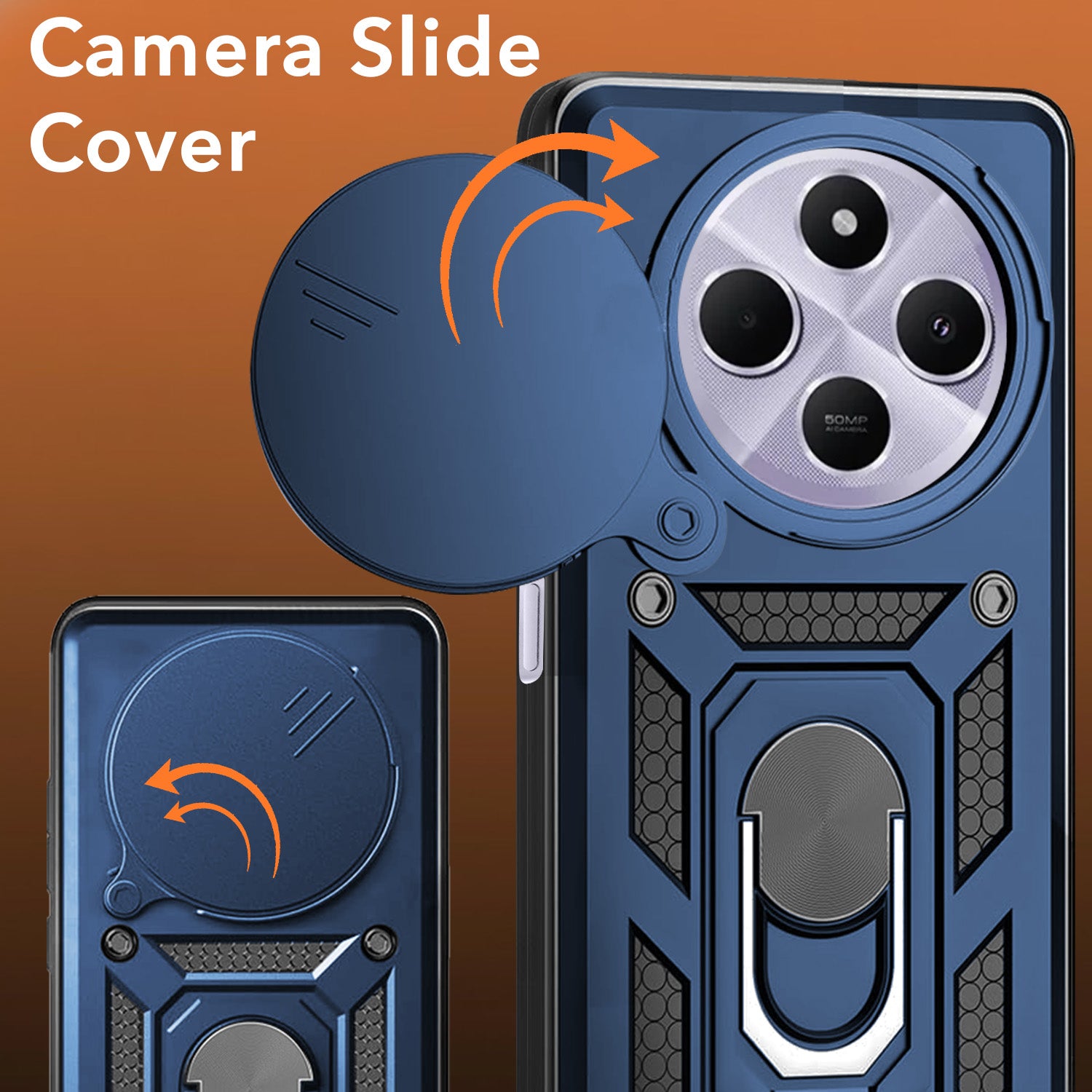 For Redmi A4 5G | Xiaomi Redmi 14C Back Cover Case (Hybrid Dual Armor Polycarbonate)