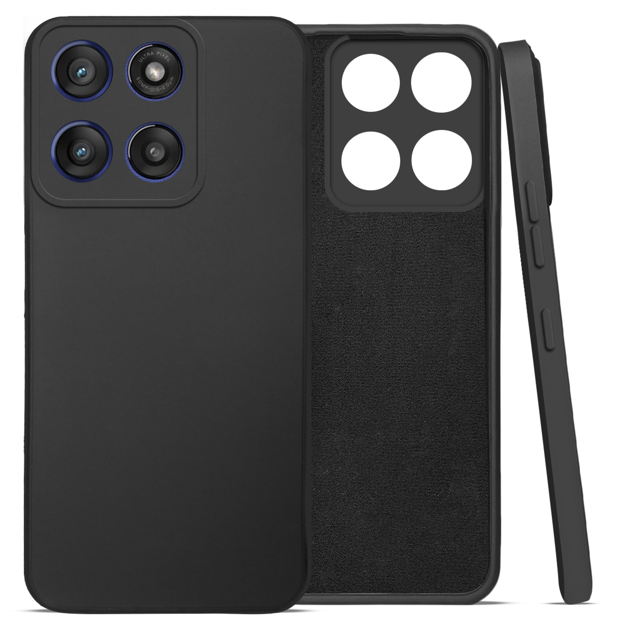 For Motorola Moto Edge 60 Stylus Back Cover Case (Matte Finish Silicone with Inside Fiber cloth)