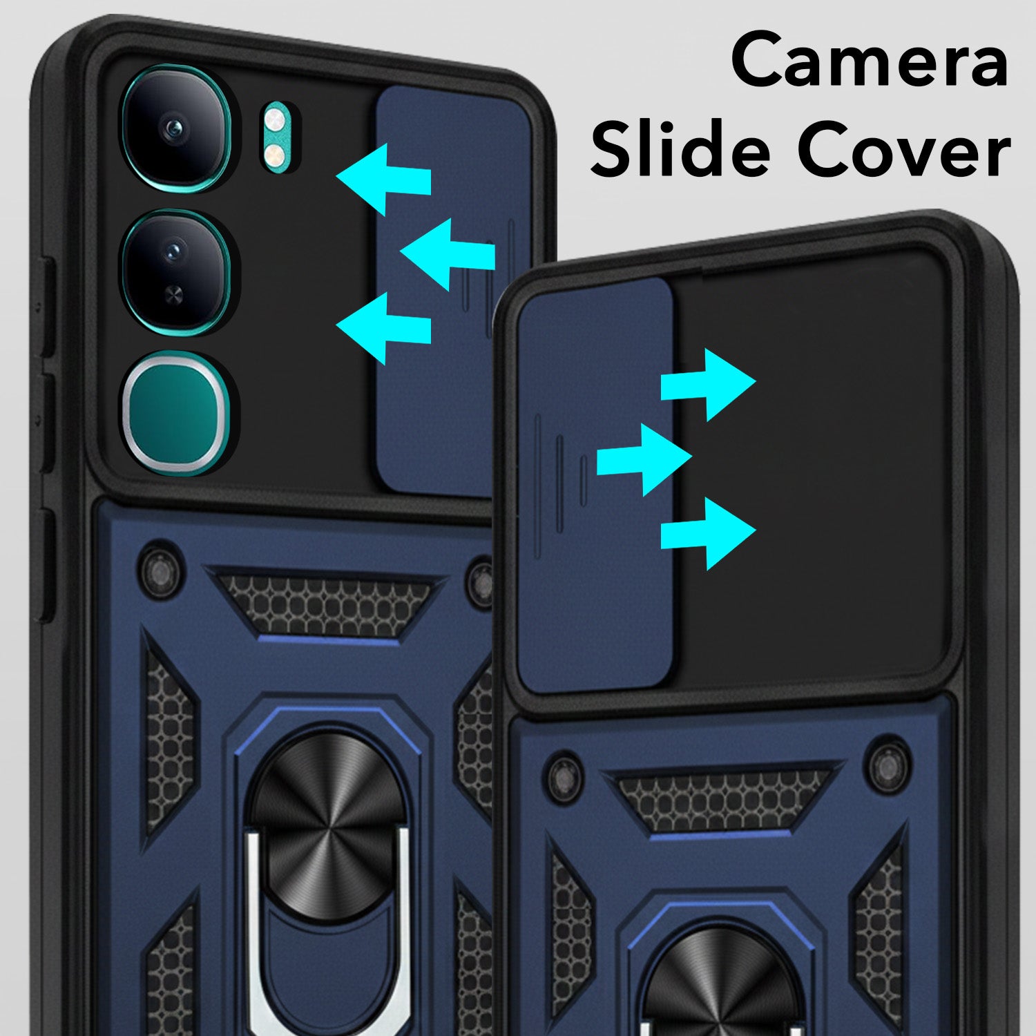 For Vivo Y300 Back Cover Case (Hybrid Dual Armor Polycarbonate)