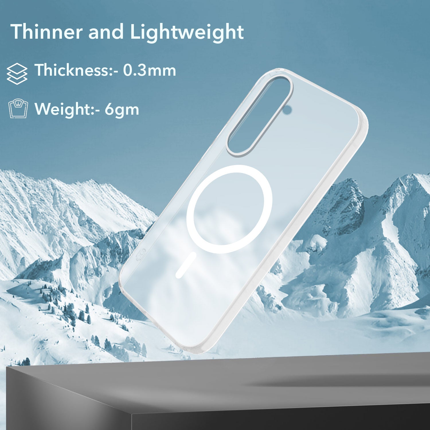 For Samsung Galaxy S23 Plus Back Cover Case Crystal (Frosted Matte Feel | MagSafe Compatible Wireless Charging)
