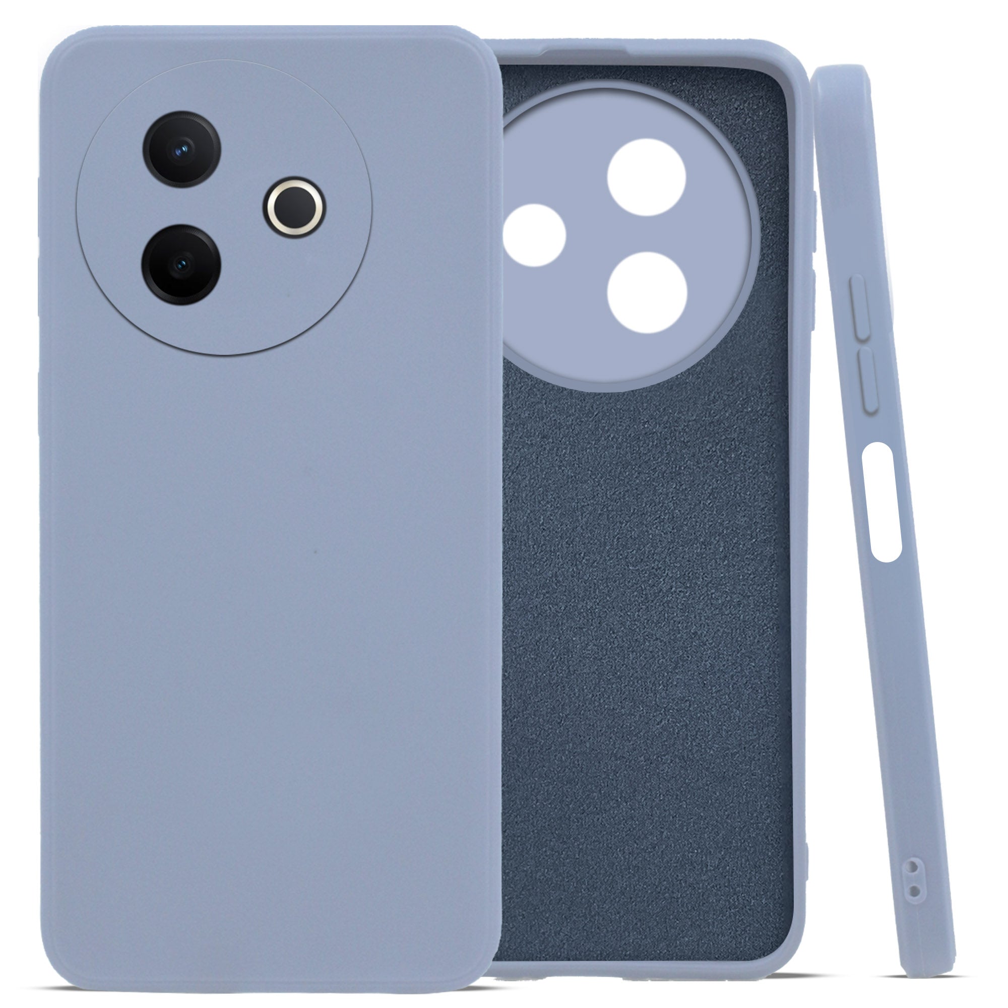 For Vivo Y39 Back Cover Case (Matte Finish Silicone with Inside Fiber Cloth)