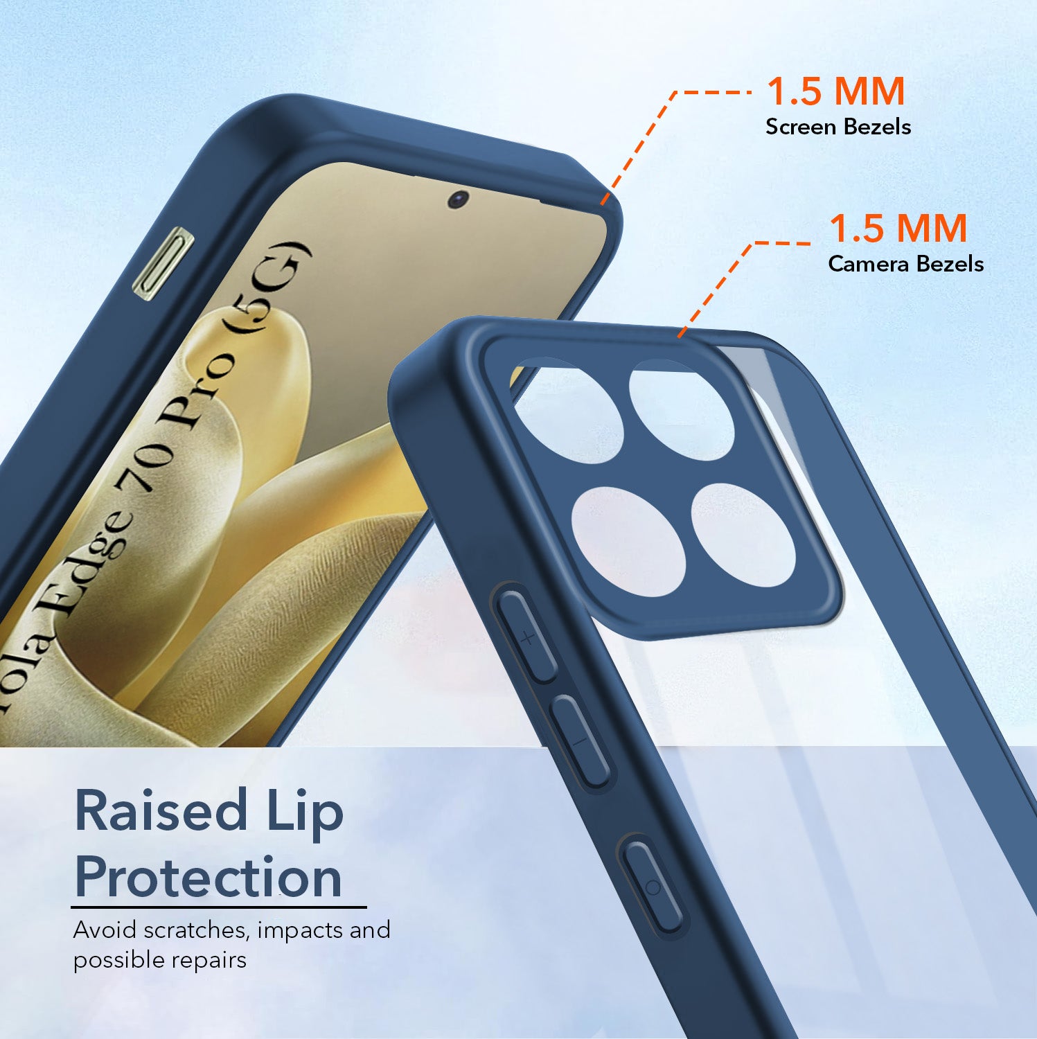 For Motorola Moto Edge 70 Pro Back Cover Case Ultra-Hybrid (Lifetime Anti Yellow | Anti Scratch | Crystal Clear Shockproof)