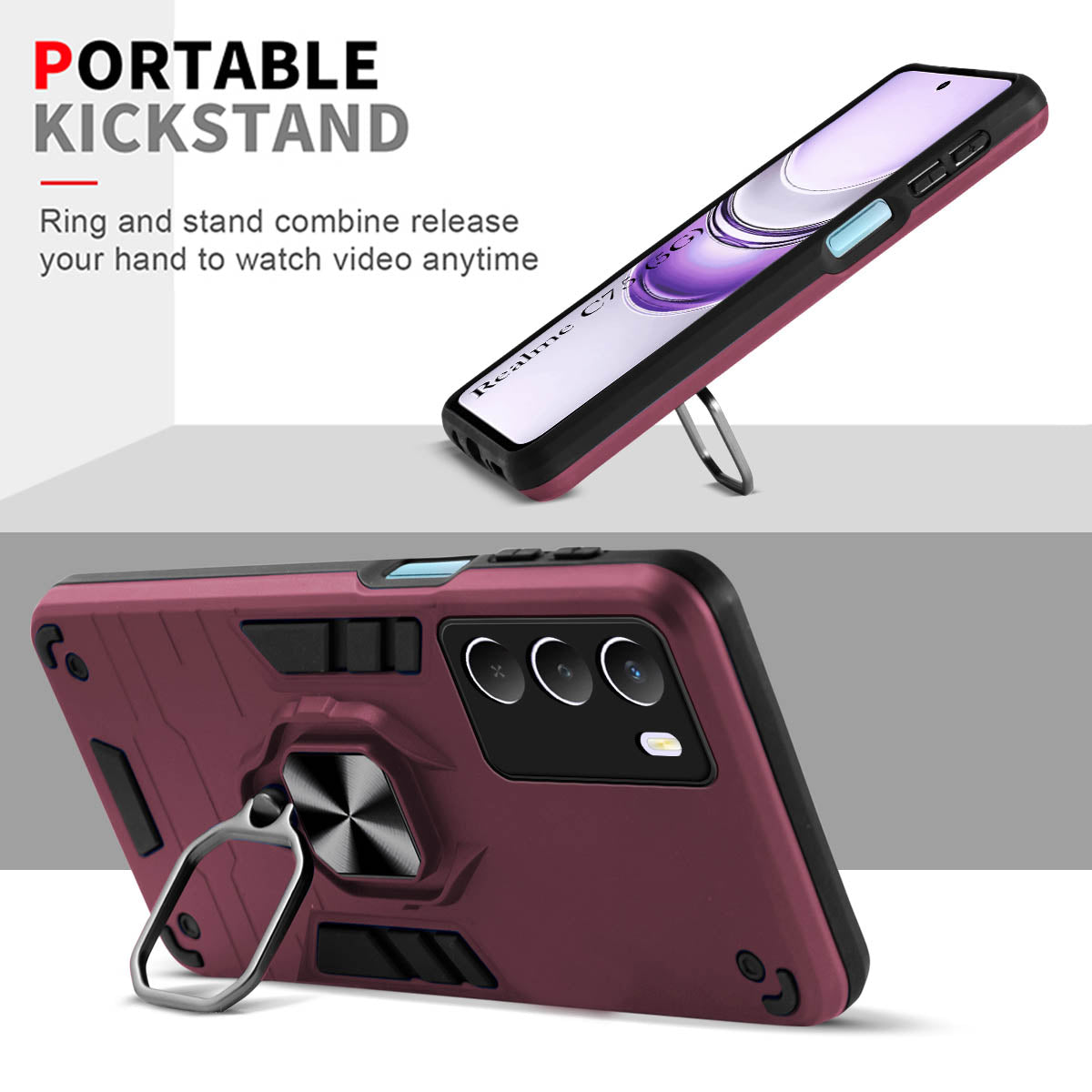 For Realme C75 5G Back Cover Case (Shockproof Polycarbonate Dual Layer Hybrid Armor)