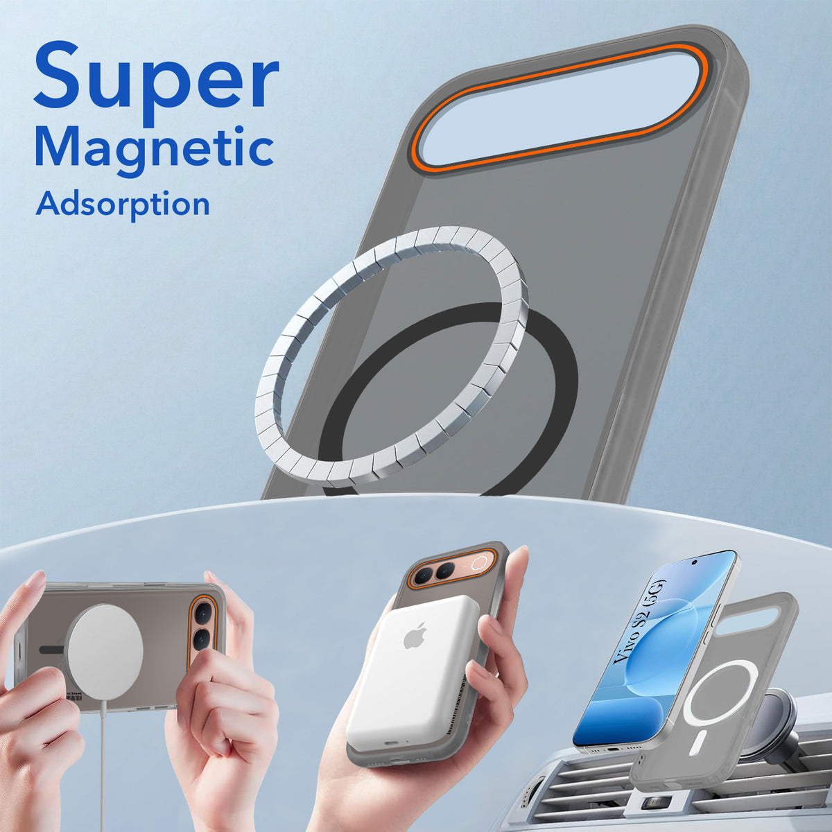 For Vivo S2 5G Back Cover Case (Soft Touch | Camera Bump Protection | MagSafe Compatible | Matte Finish)