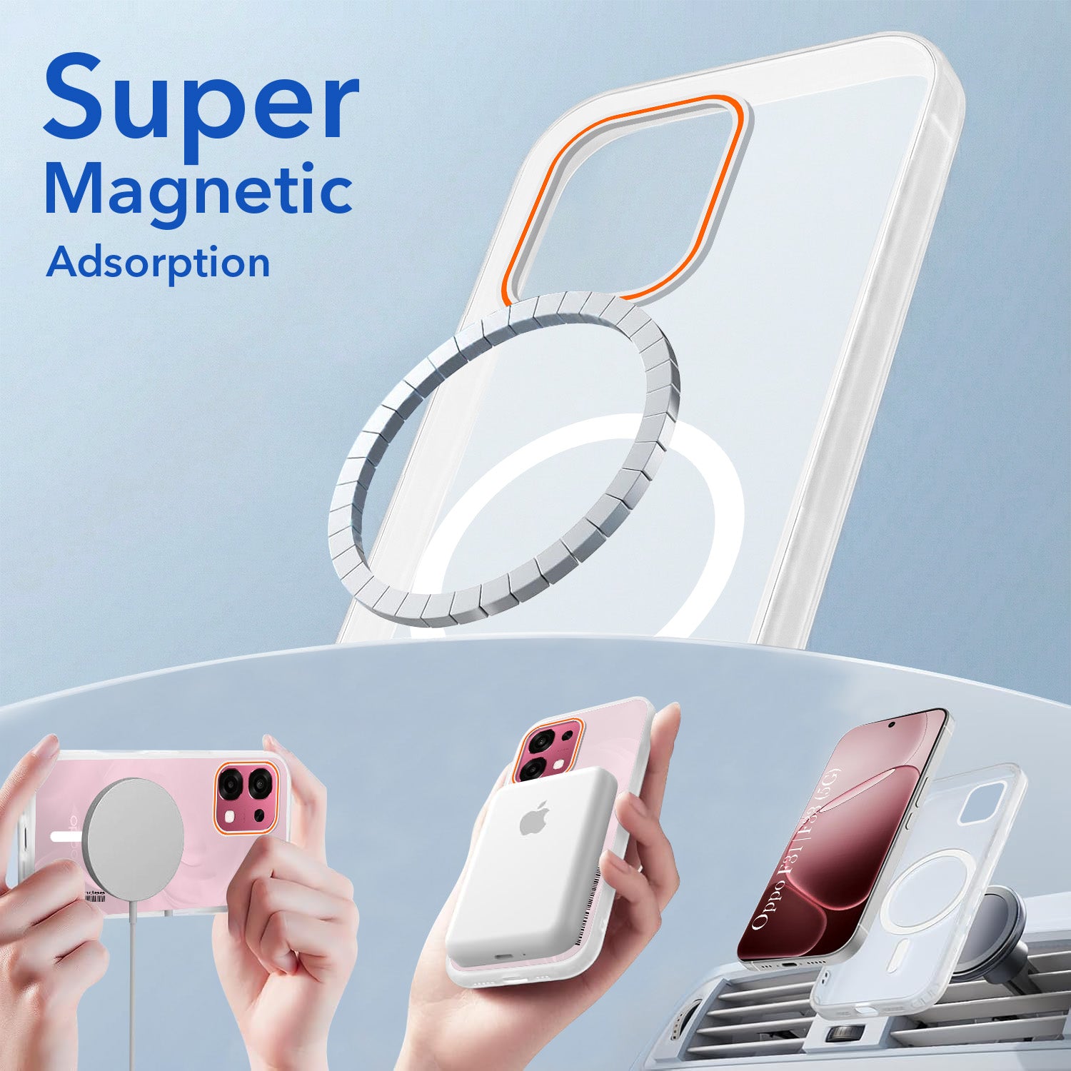 For Oppo F31 5G | Oppo F33 5G Back Cover Case (Soft Touch | Camera Bump Protection | MagSafe Compatible | Matte Finish)