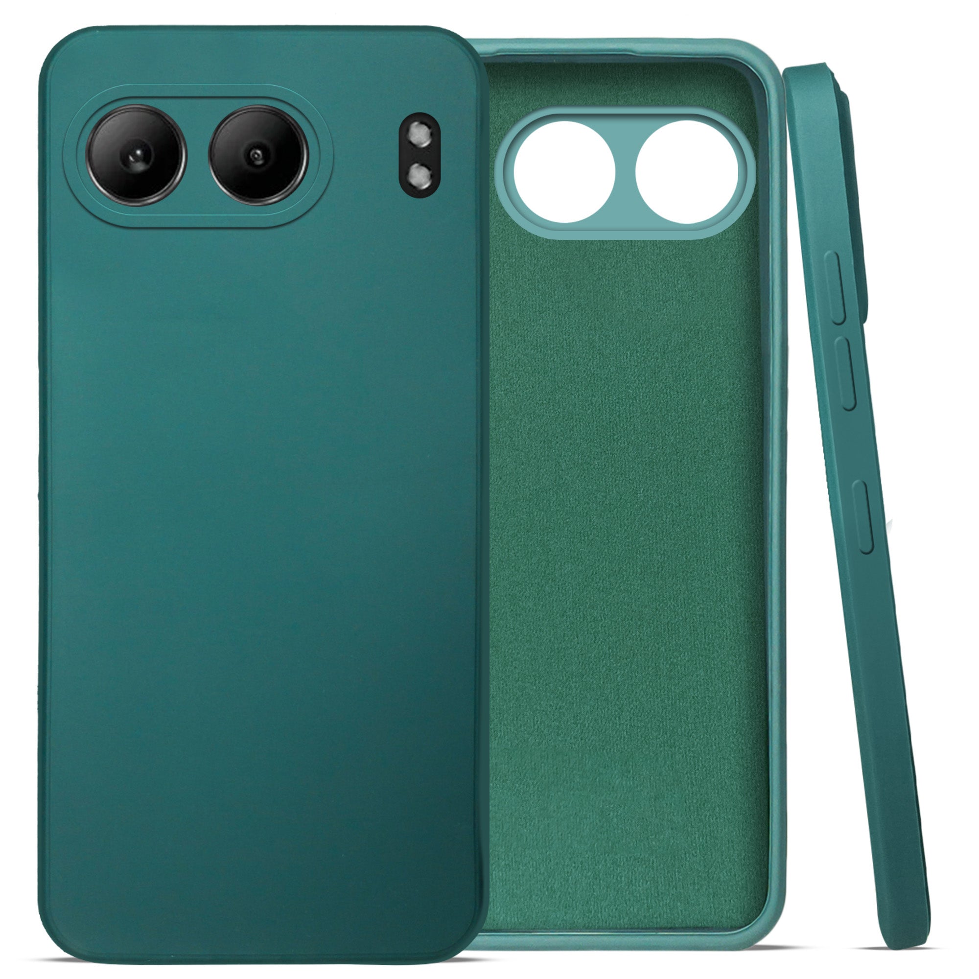 For Oneplus Nord 4 Back Cover Case (Matte Finish Silicone with Inside Fiber Cloth |Black)