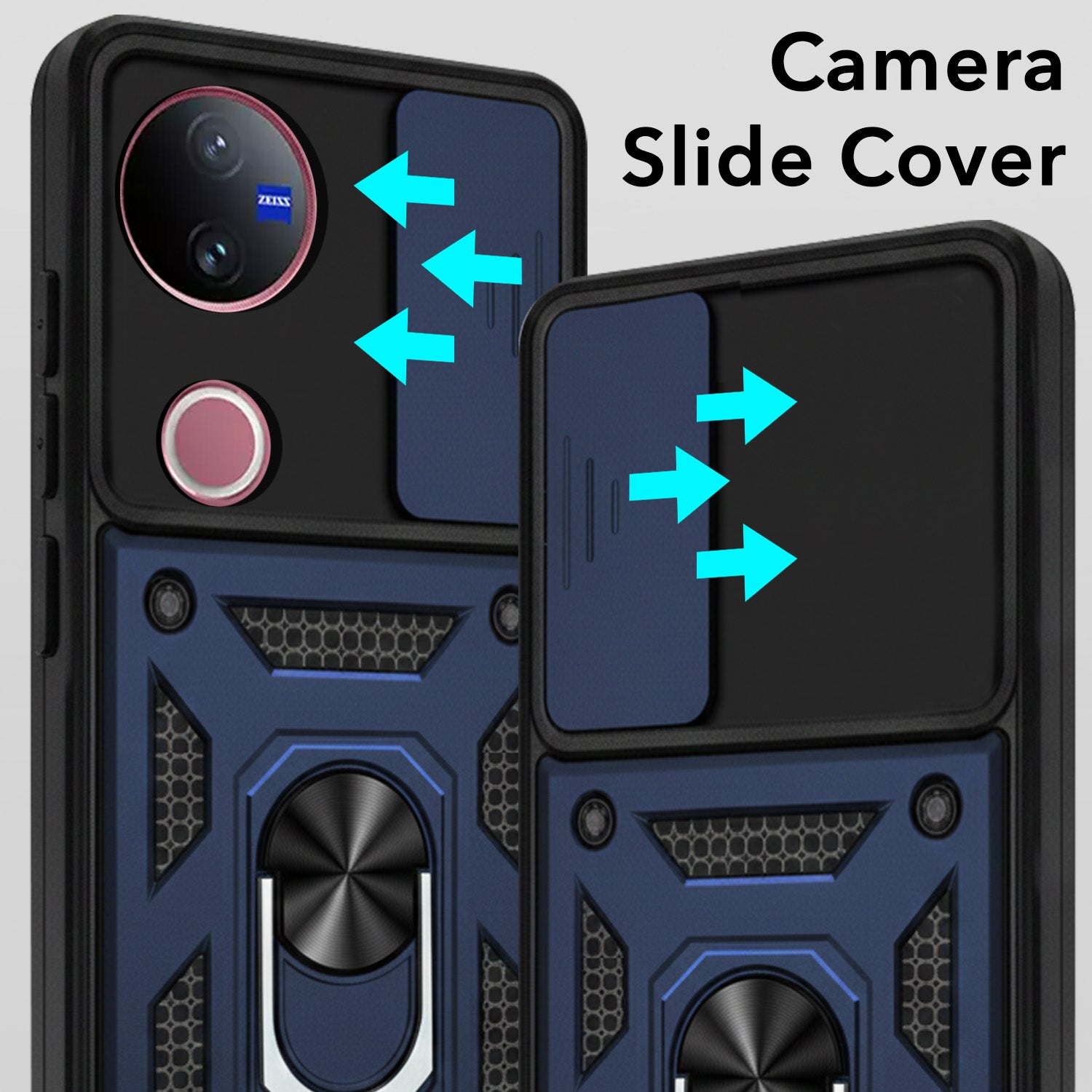 For Vivo V50 | Vivo V50e Back Cover Case (Hybrid Dual Armor Polycarbonate)