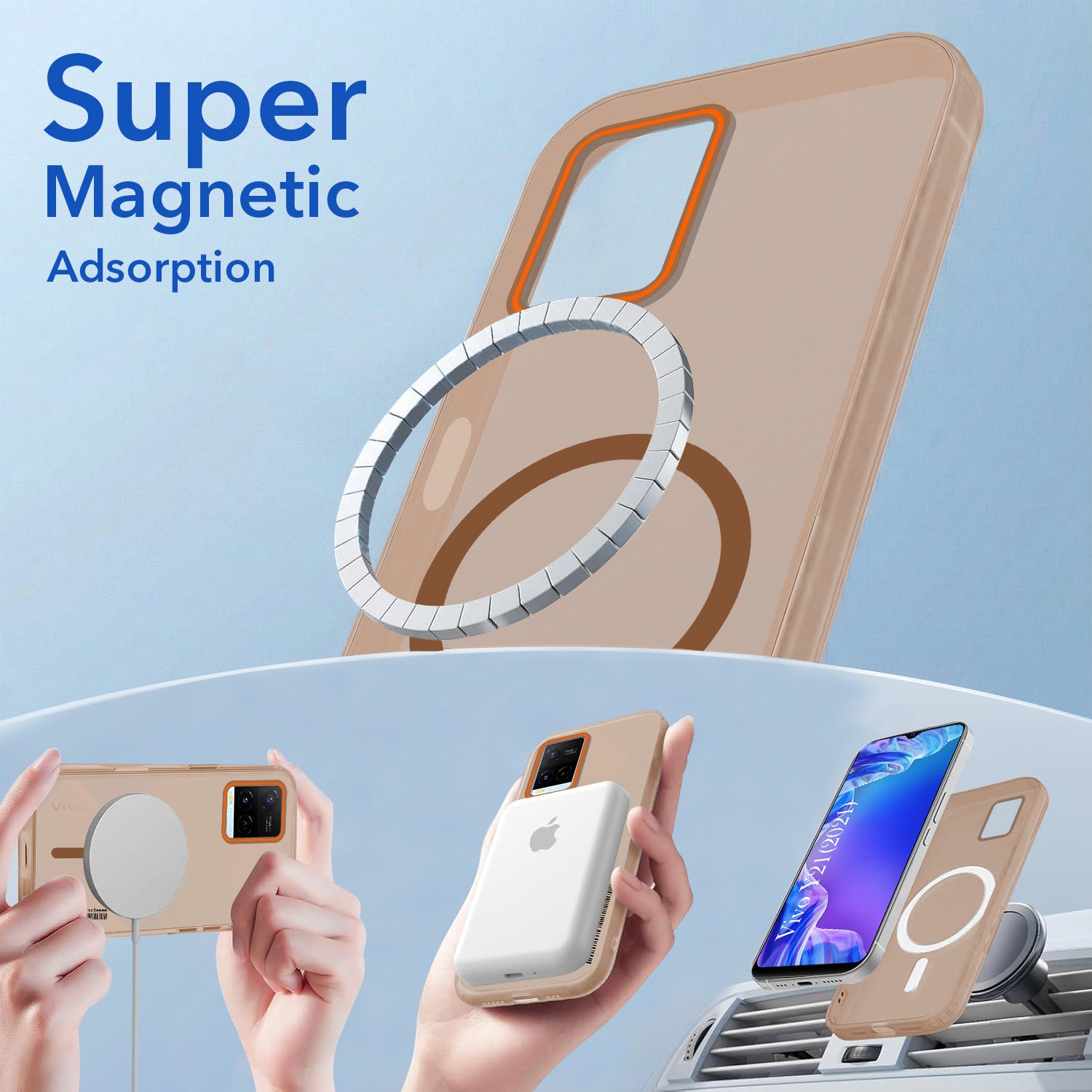 For Vivo Y21 2021 Back Cover Case (Soft Touch | Camera Bump Protection | MagSafe Compatible | Matte Finish)