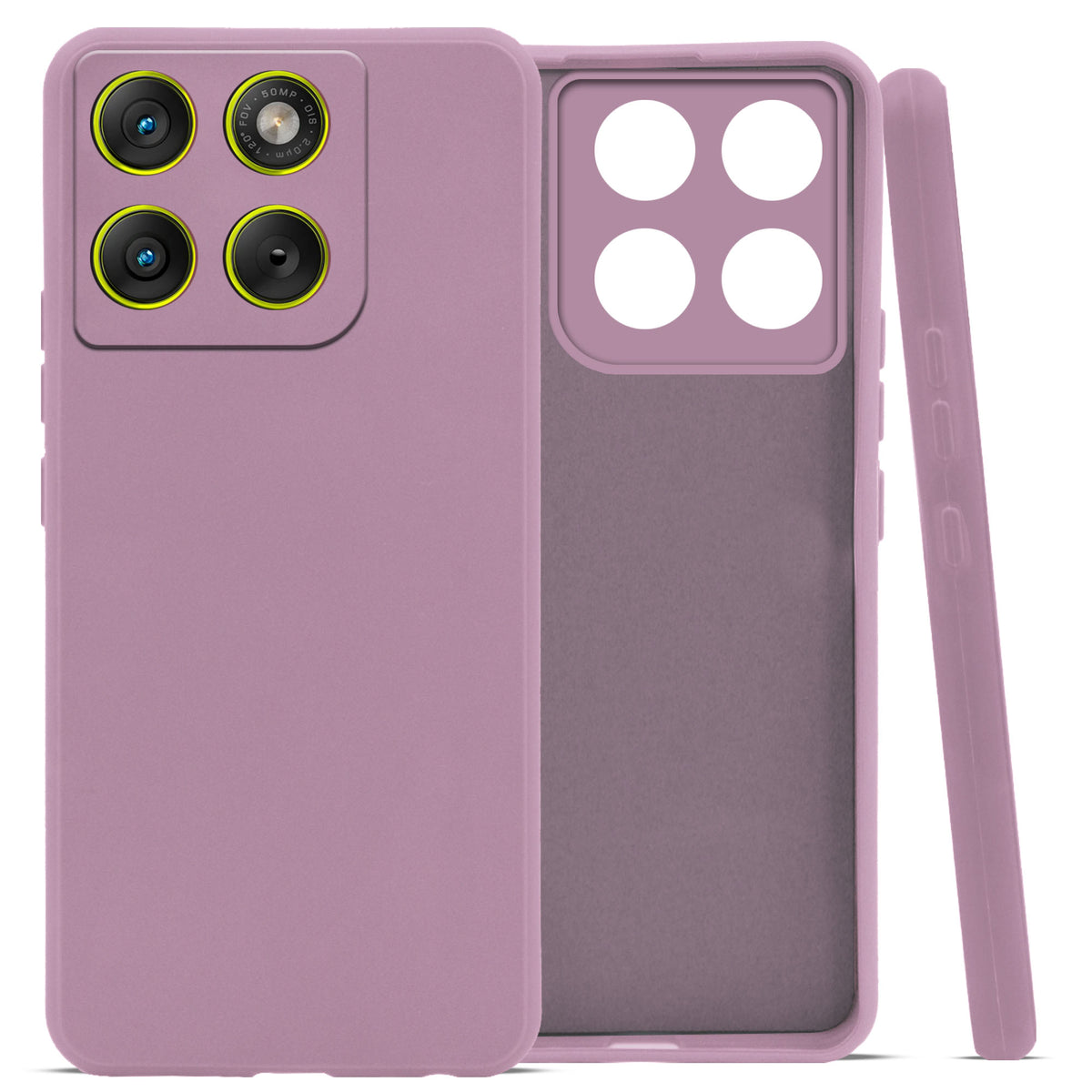 For Motorola Moto Edge 70 Back Cover Case (Matte Finish Silicone with Inside Fiber cloth)