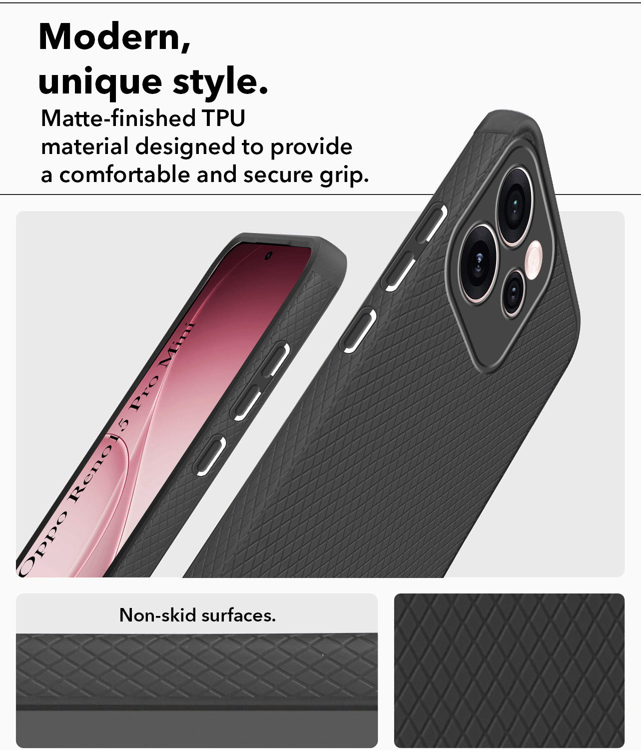For Oppo Reno15 Pro Mini 5G | Oppo Reno 15 Pro Mini 5G Back Cover Case  Jkobi Liquid Silicone (Camera Protection | Side Grip Texture | Soft and Flexible)