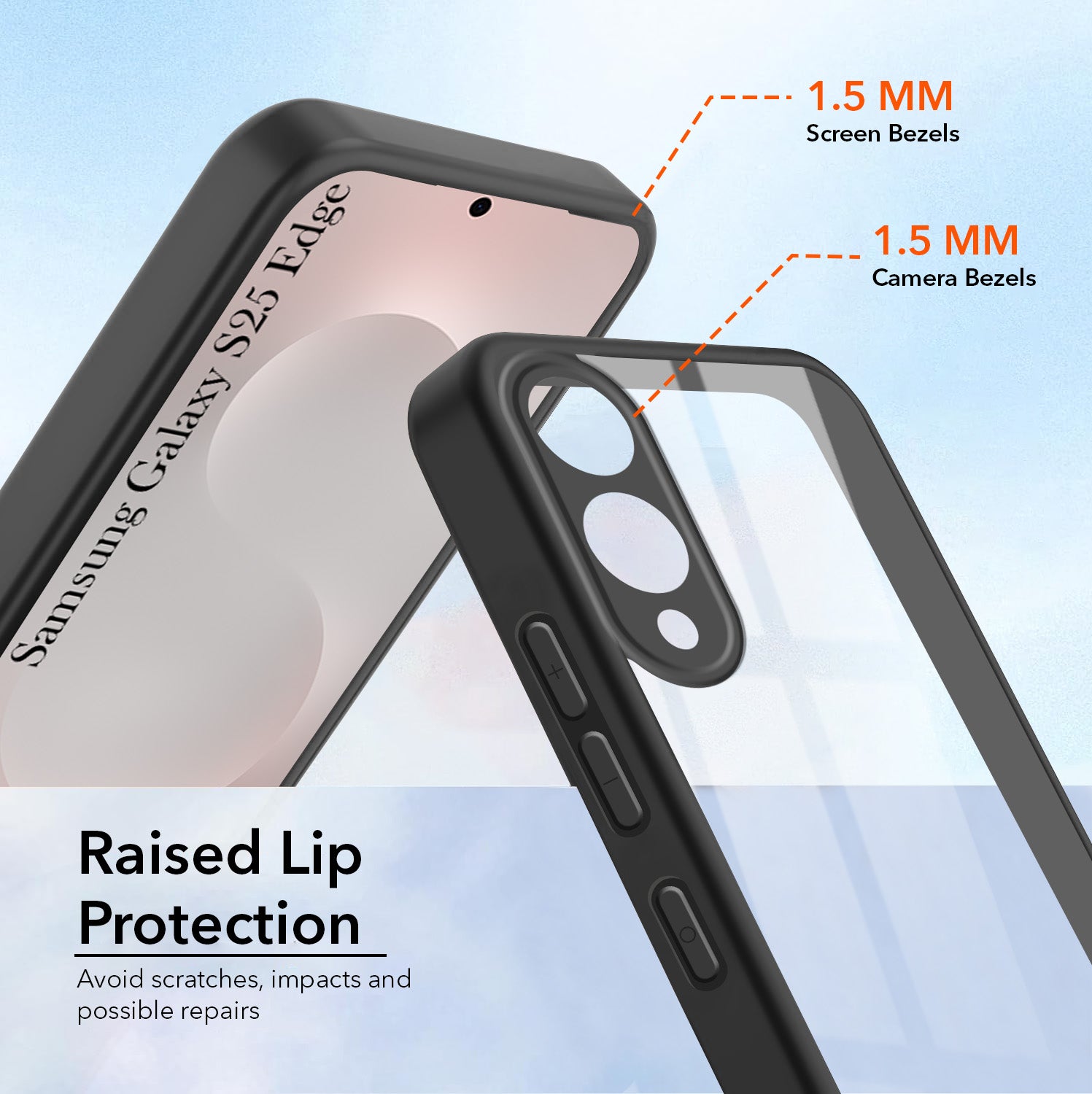 For Samsung Galaxy S25 Edge Back Cover Case Ultra-Hybrid (Lifetime Anti Yellow | Anti Scratch | Crystal Clear Shockproof)