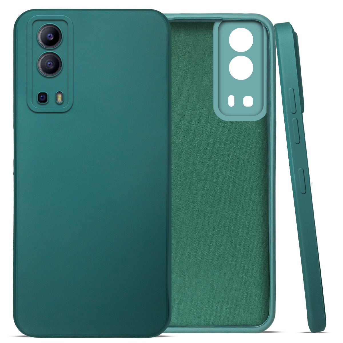 For Vivo iQOO Z3 5G  Back Cover Case ( Matte Finish Silicone with Inside Fiber cloth)
