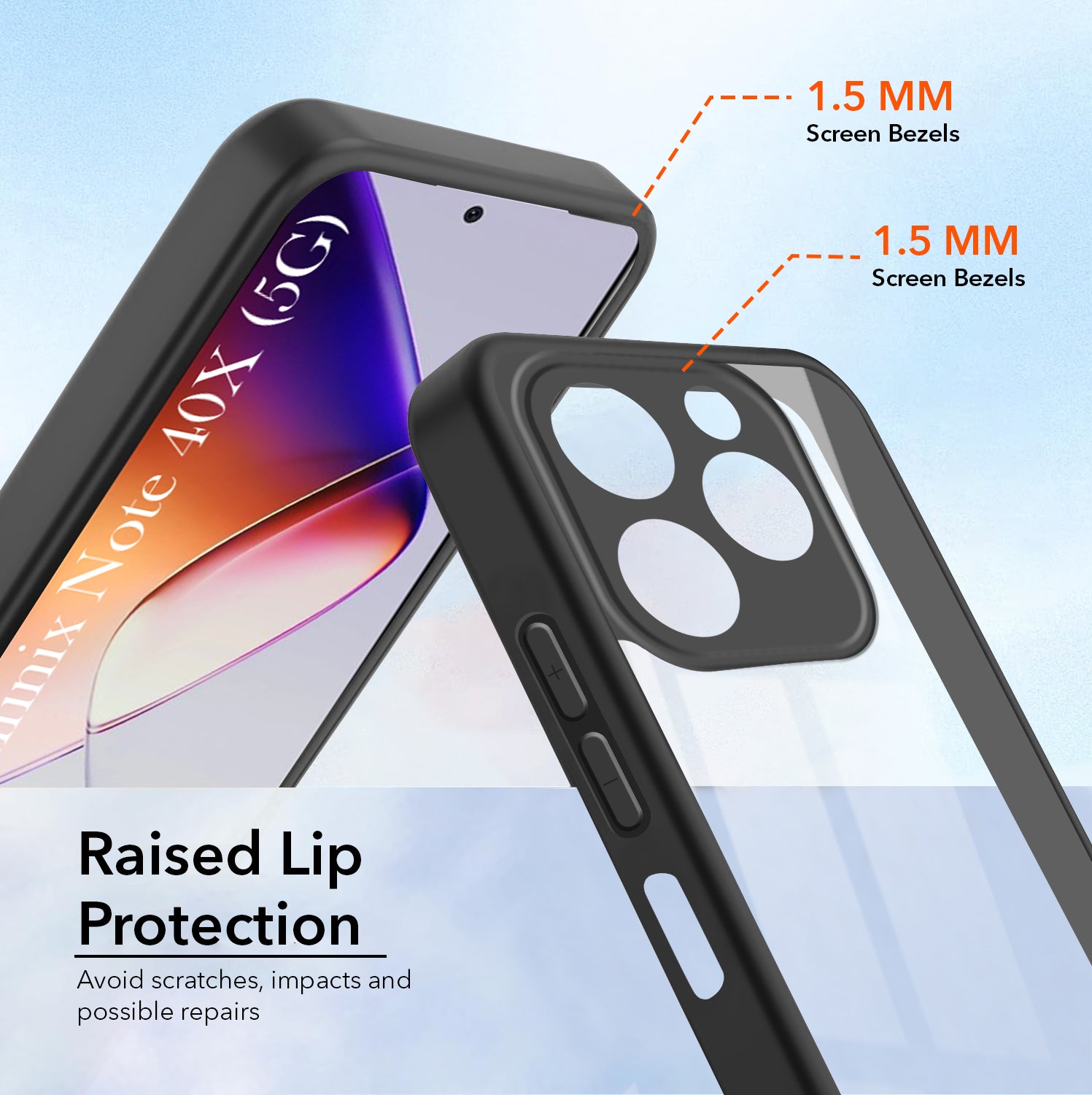 For Infinix Note 40X 5G Back Cover Case (Lifetime Anti Yellow | Anti Scratch | Crystal Clear Shockproof)