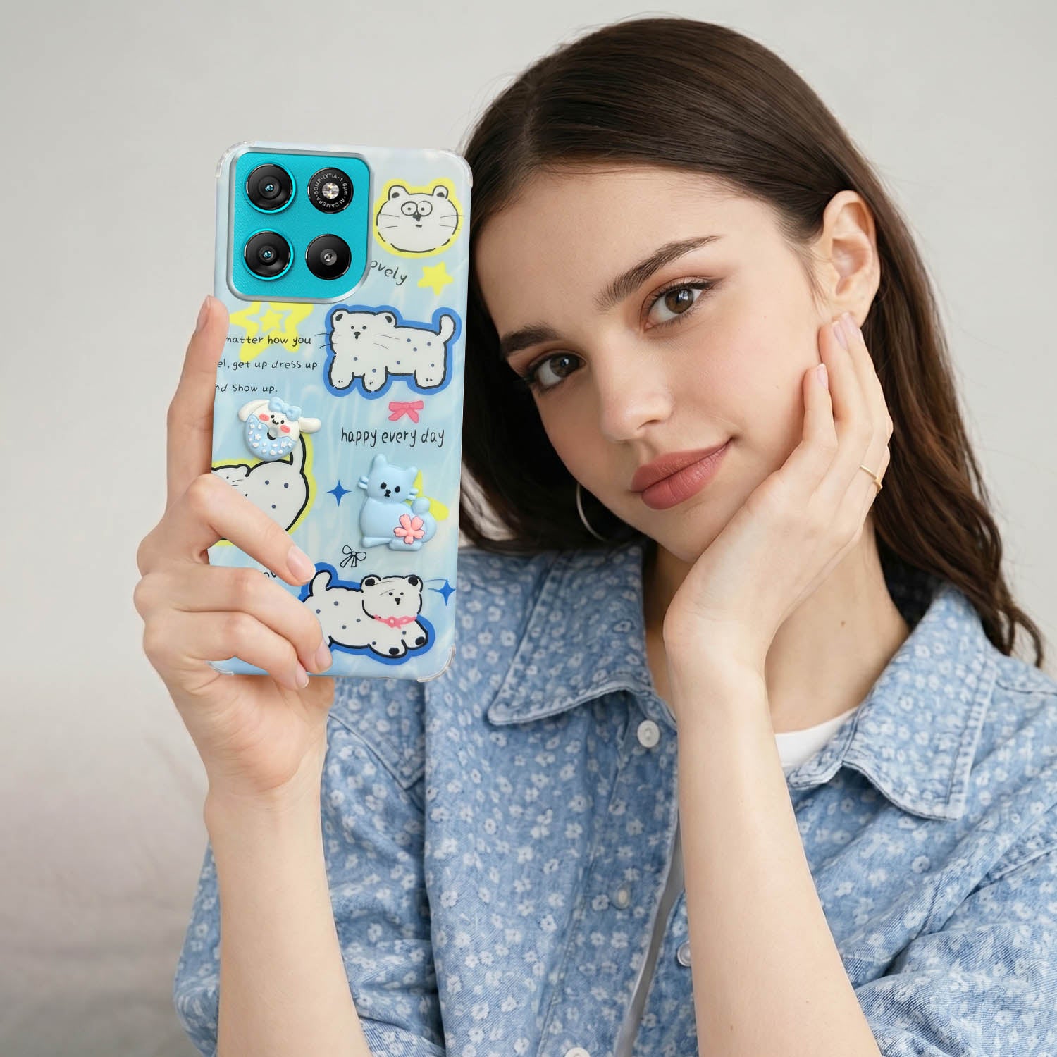 For Motorola Moto G67 Power | G57 Power Back Cover Case (3D Cute Cartoons | Hard Back Side Soft | Matte Premium Finish | HD Printing)