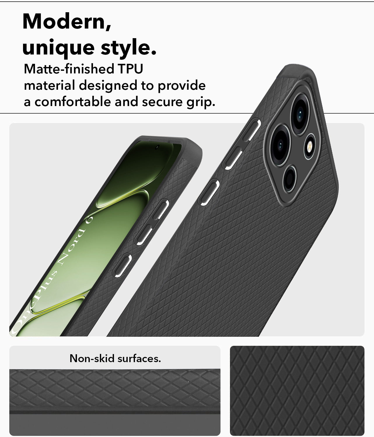 For Oneplus Nord 6 Back Cover Case Liquid Silicone (Camera Protection | Side Grip Texture | Soft and Flexible)