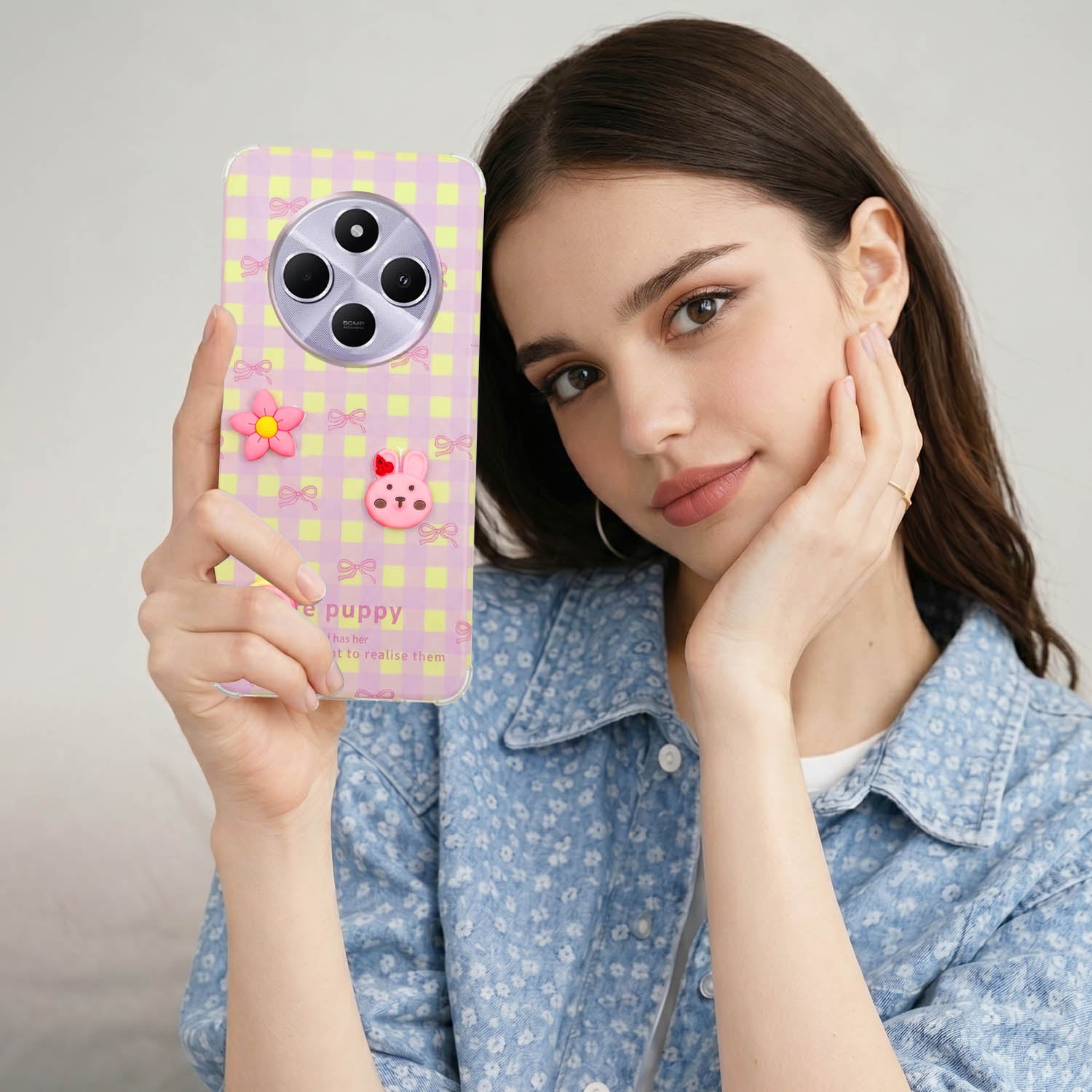 For Redmi A4 5G | Xiaomi Redmi 14C Back Cover Case (3D Cute Cartoons | Hard Back Side Soft | Matte Premium Finish | HD Printing)