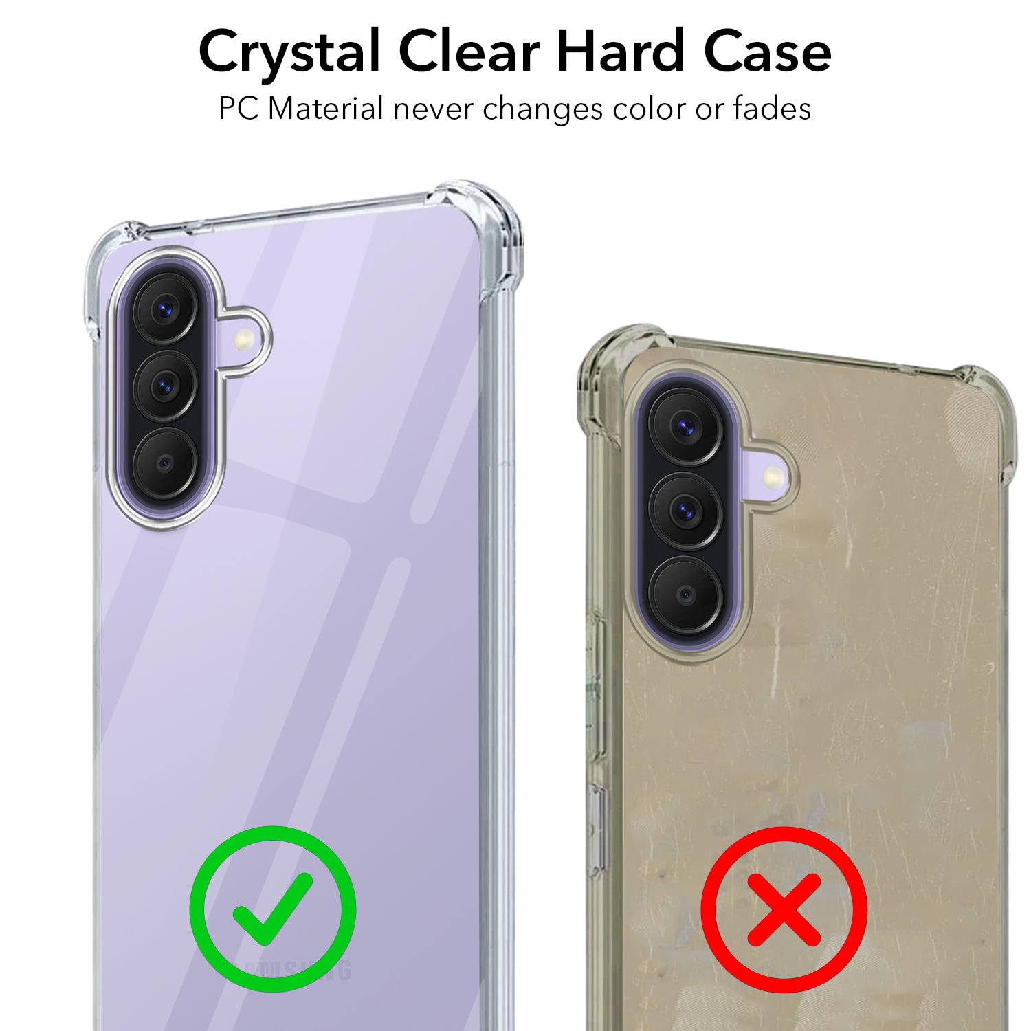 For Samsung Galaxy A57 5G Back Cover Shockproof Crystal-Clear (Drop & Camera Protection | Hard Polycarbonate)